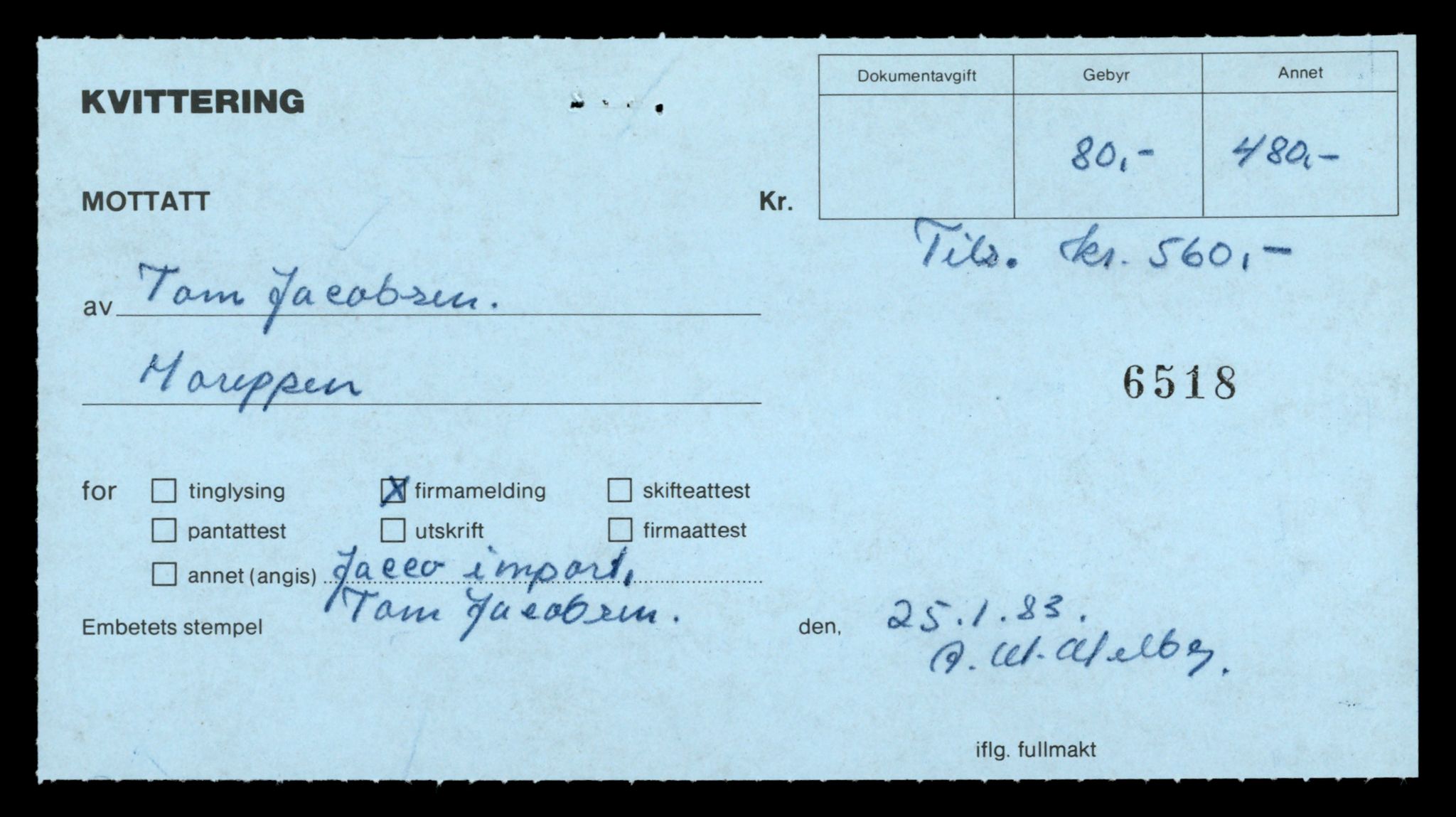 Eidsvoll tingrett, AV/SAT-A-10371/K/Kd/Kdb/L0004:  Enkeltmannsforetak, J-K , 1944-1990