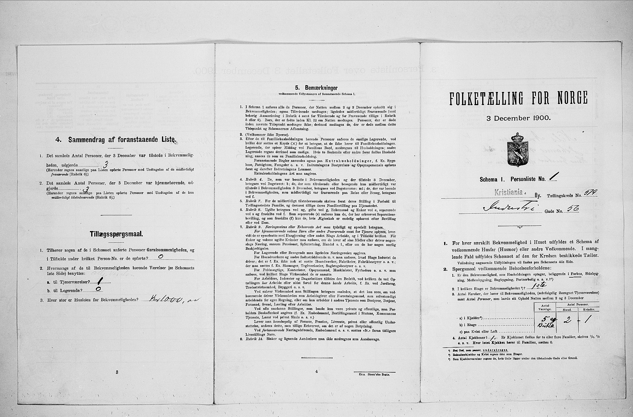 SAO, Folketelling 1900 for 0301 Kristiania kjøpstad, 1900, s. 41188