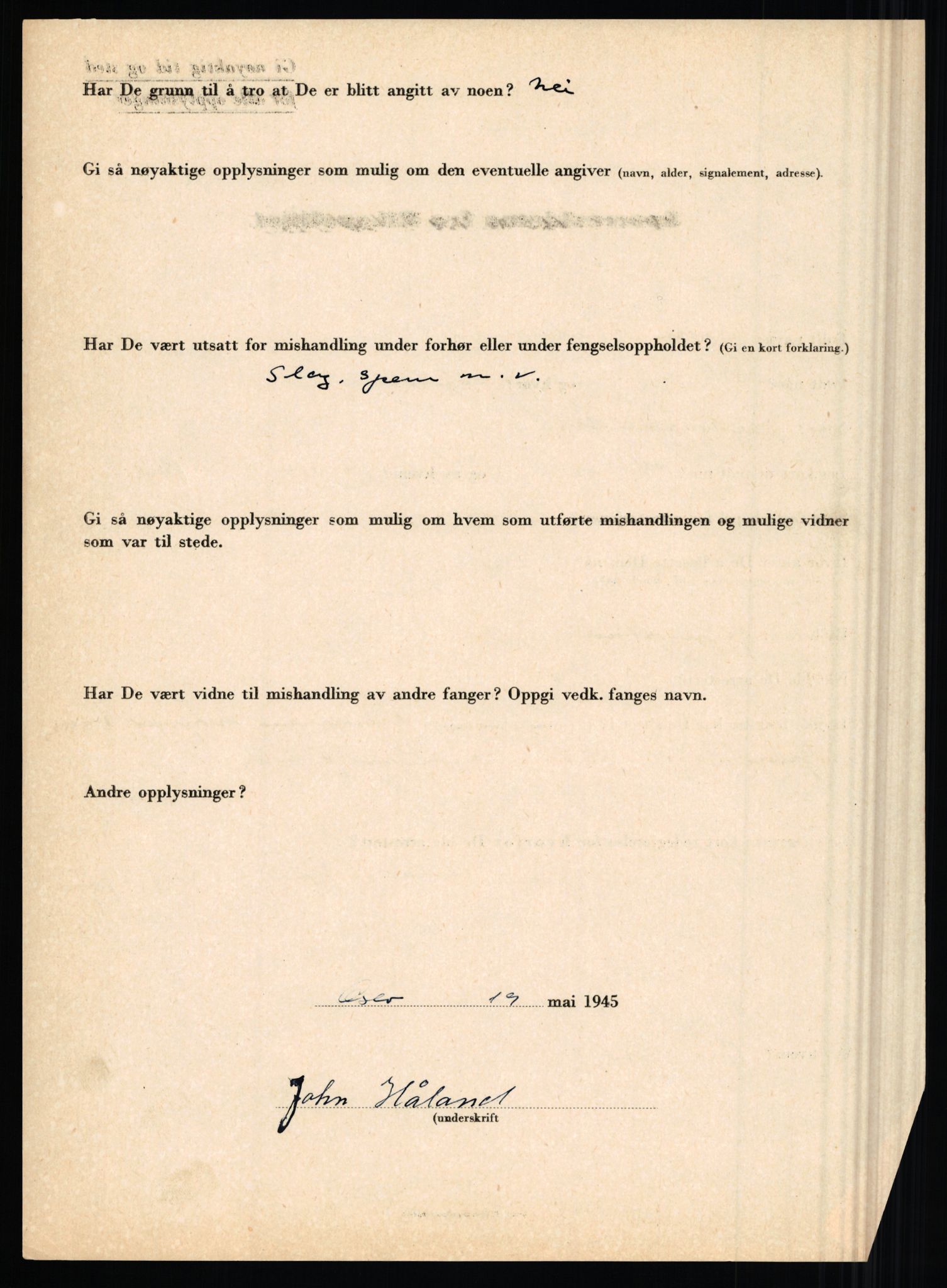 Rikspolitisjefen, AV/RA-S-1560/L/L0007: Heen, Erik C. - Iversen, Trygve, 1940-1945, s. 1008