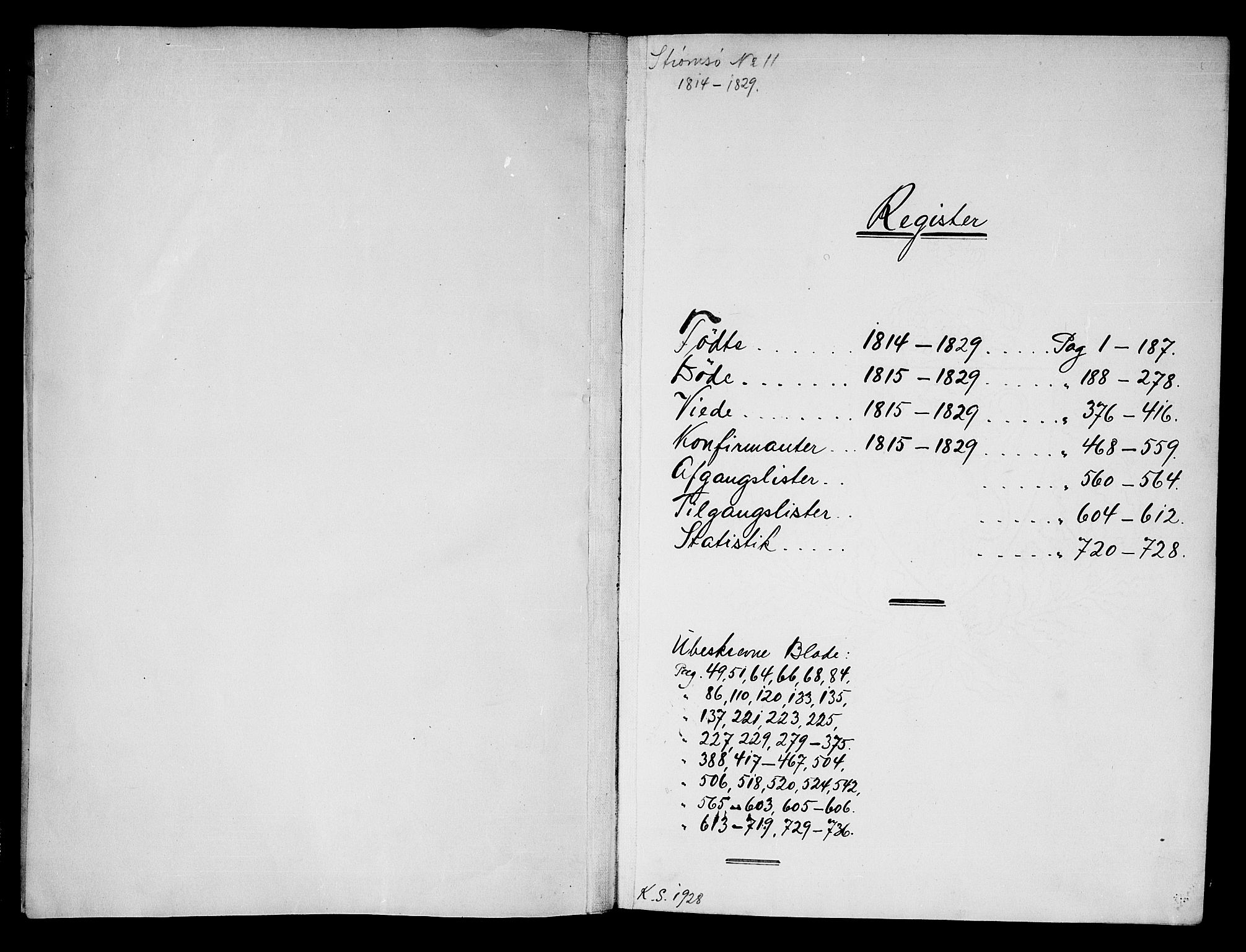 Strømsø kirkebøker, SAKO/A-246/F/Fa/L0011: Ministerialbok nr. I 11, 1815-1829