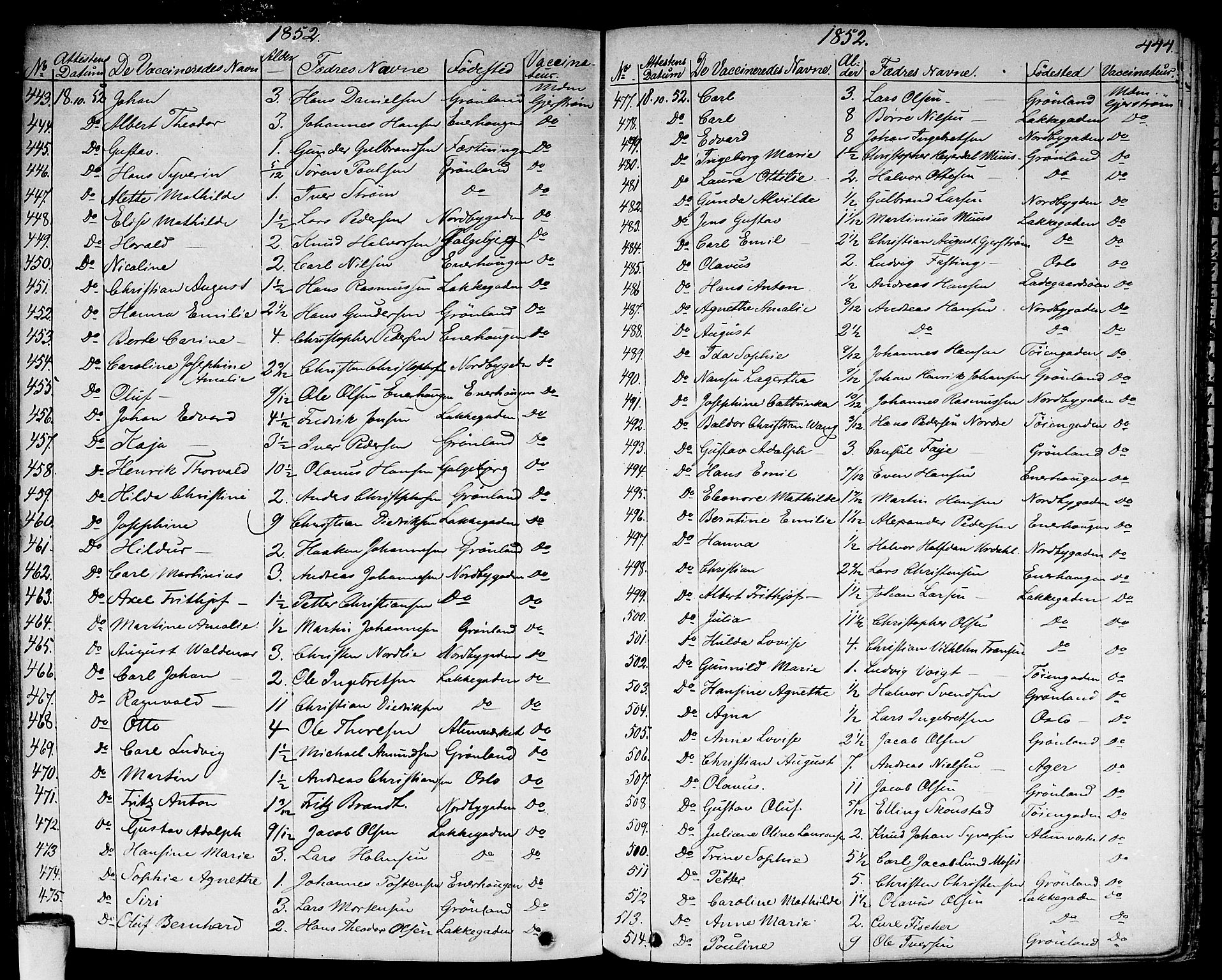 Aker prestekontor kirkebøker, AV/SAO-A-10861/F/L0018: Ministerialbok nr. 17, 1829-1852, s. 444