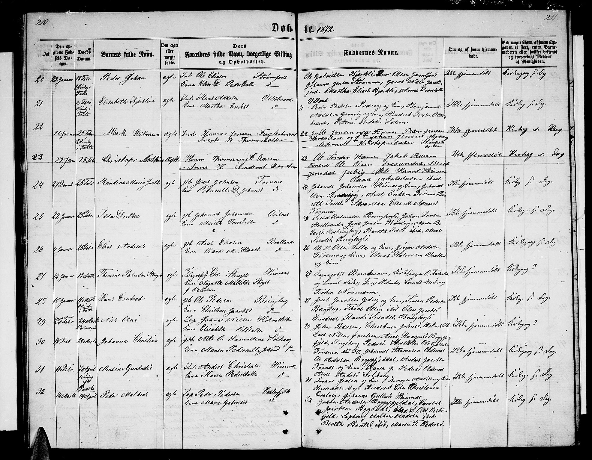 Ministerialprotokoller, klokkerbøker og fødselsregistre - Nordland, AV/SAT-A-1459/825/L0365: Klokkerbok nr. 825C02, 1858-1873, s. 210-211