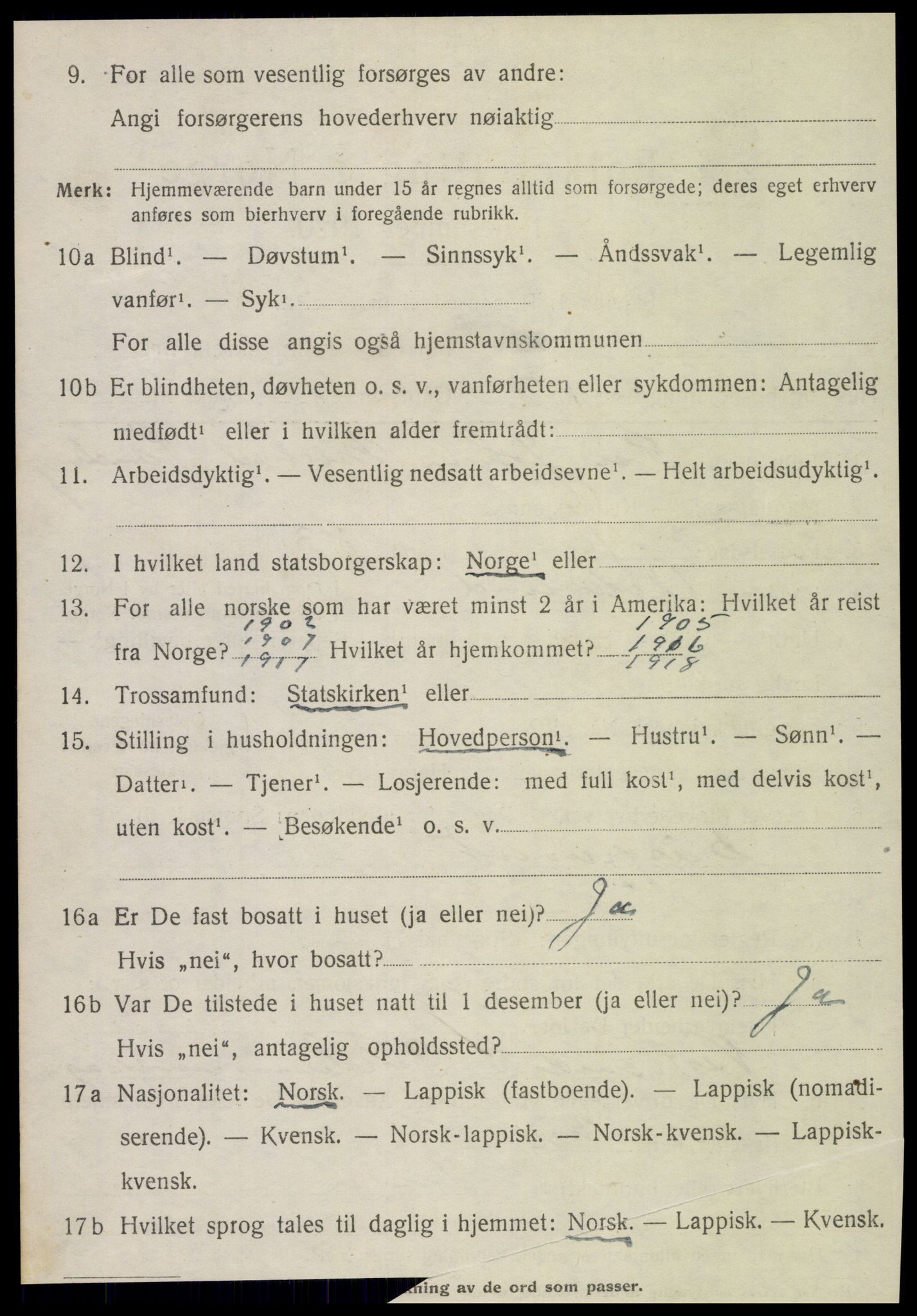 SAT, Folketelling 1920 for 1821 Stamnes herred, 1920, s. 2249