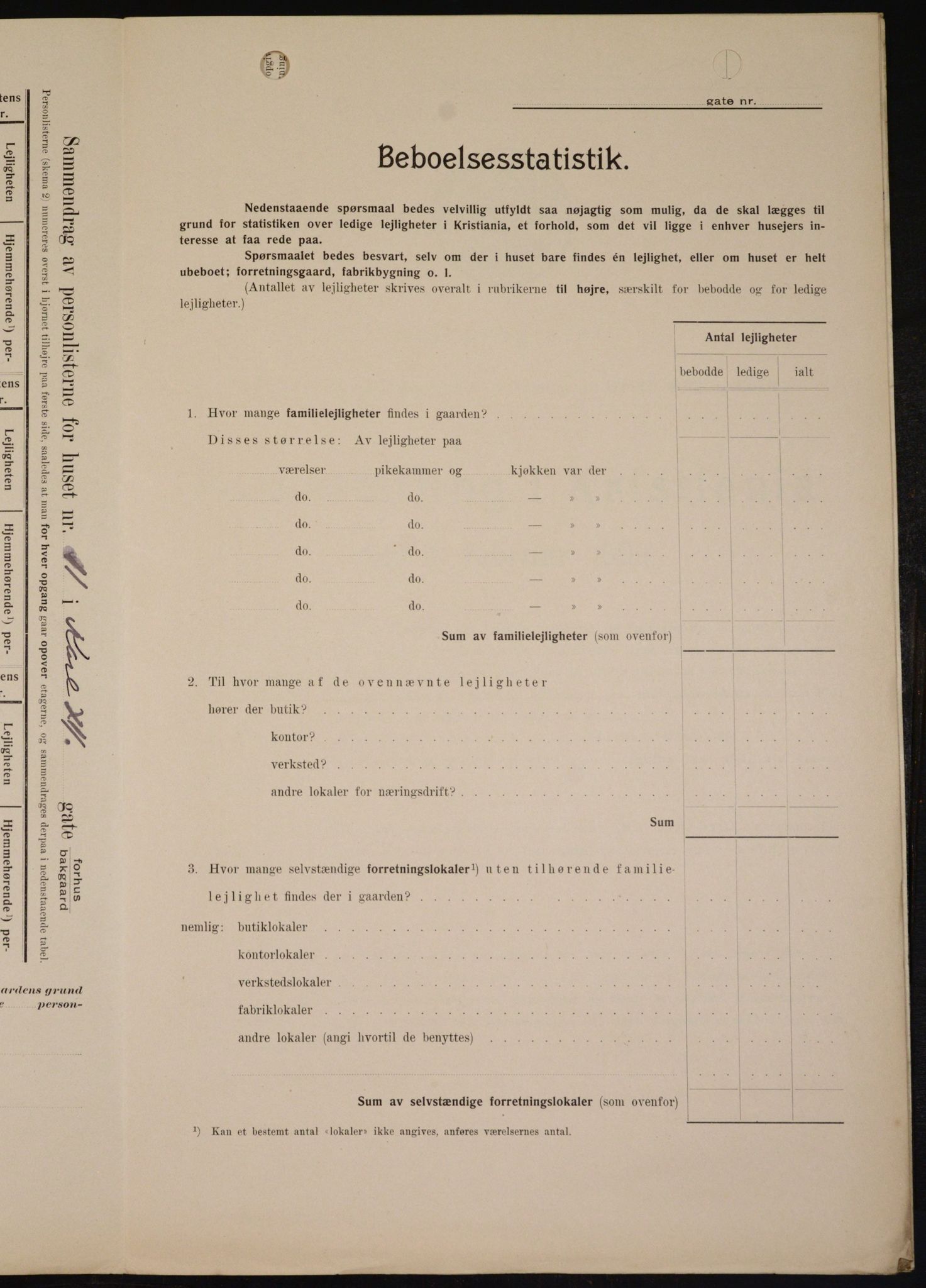 OBA, Kommunal folketelling 1.2.1909 for Kristiania kjøpstad, 1909, s. 44144