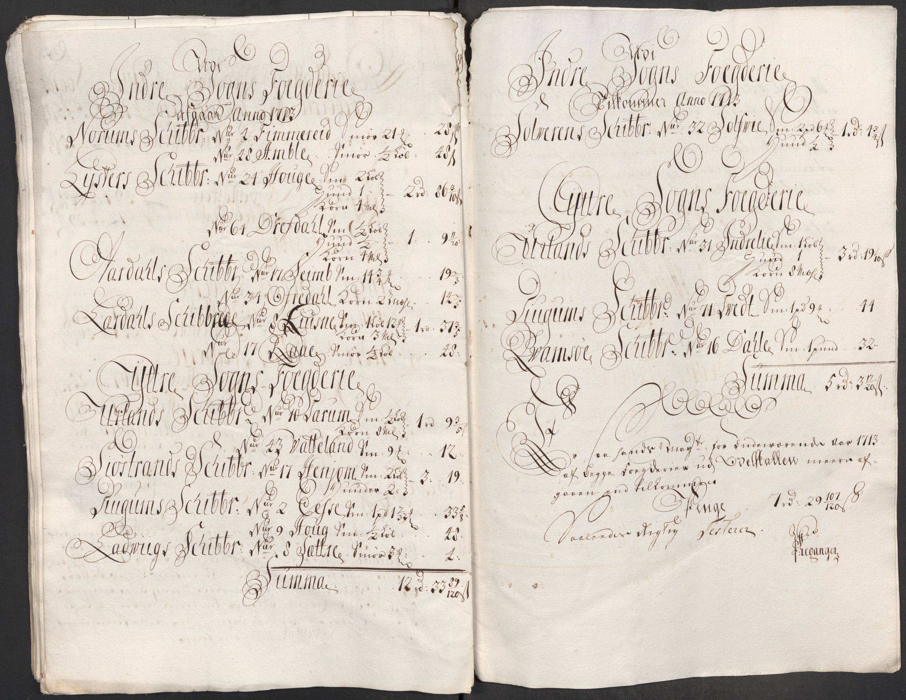 Rentekammeret inntil 1814, Reviderte regnskaper, Fogderegnskap, RA/EA-4092/R52/L3319: Fogderegnskap Sogn, 1713-1714, s. 149