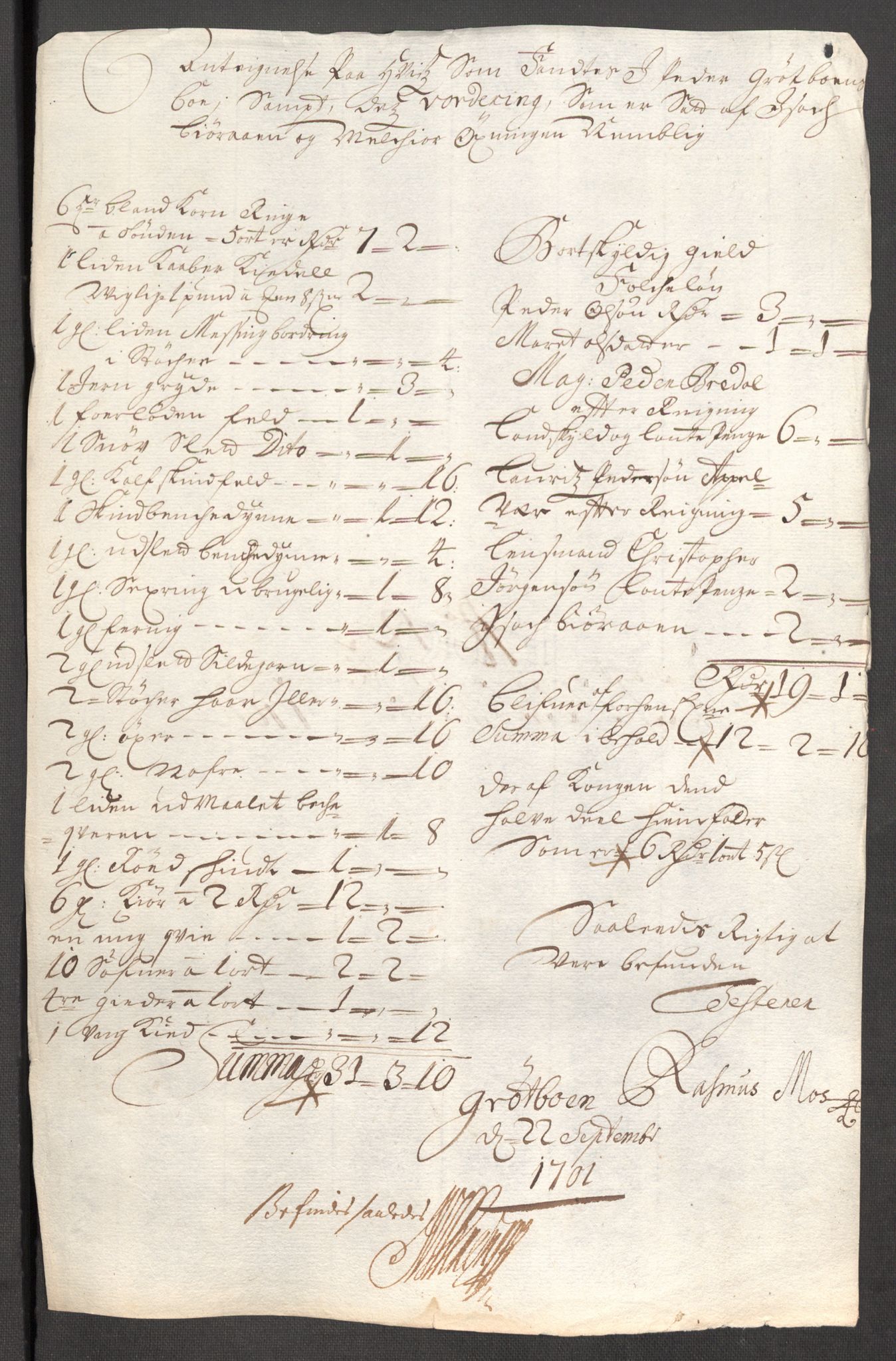 Rentekammeret inntil 1814, Reviderte regnskaper, Fogderegnskap, AV/RA-EA-4092/R64/L4427: Fogderegnskap Namdal, 1701-1702, s. 129