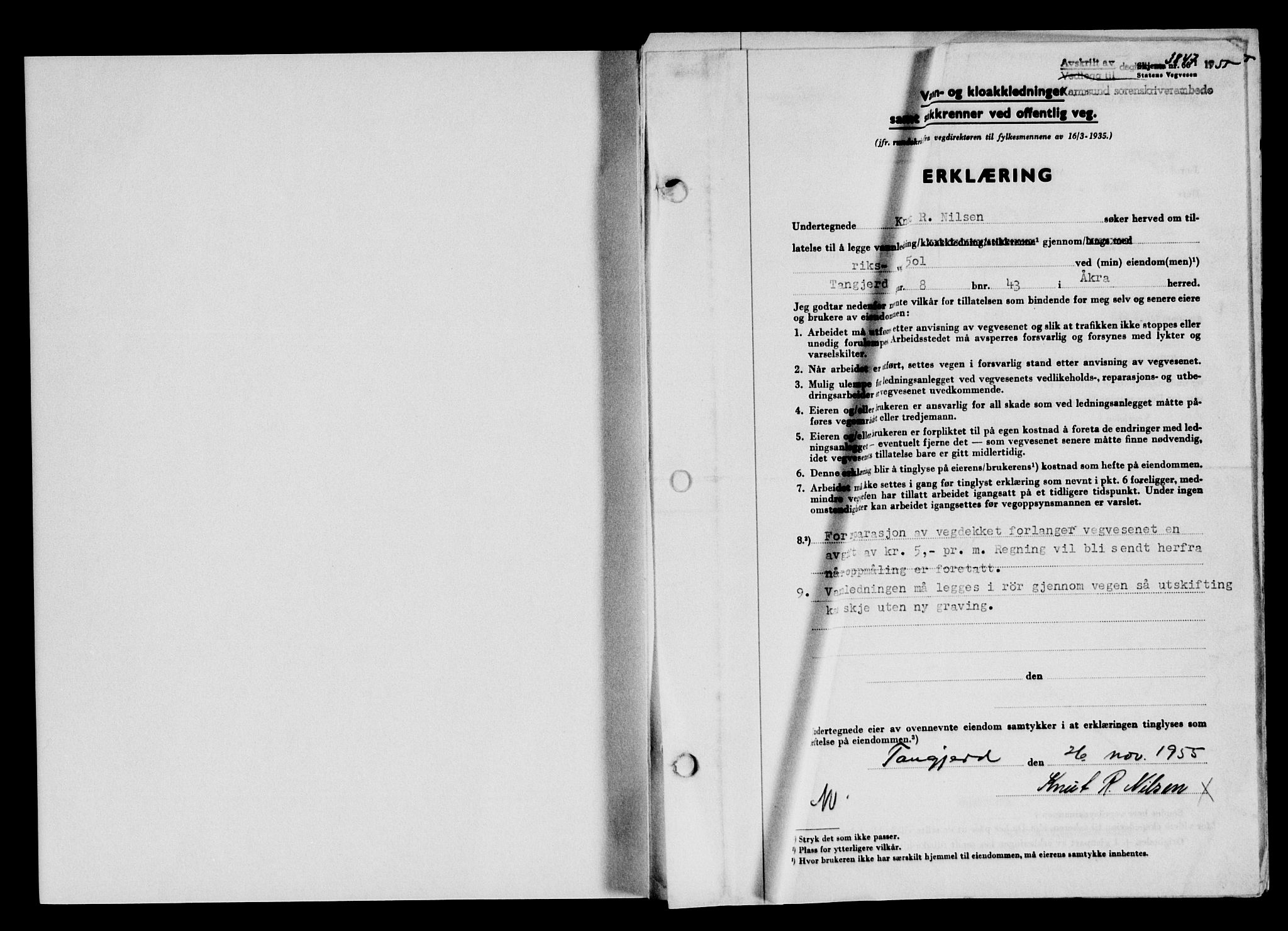 Karmsund sorenskriveri, SAST/A-100311/01/II/IIB/L0118: Pantebok nr. 98A, 1955-1956, Dagboknr: 3847/1955