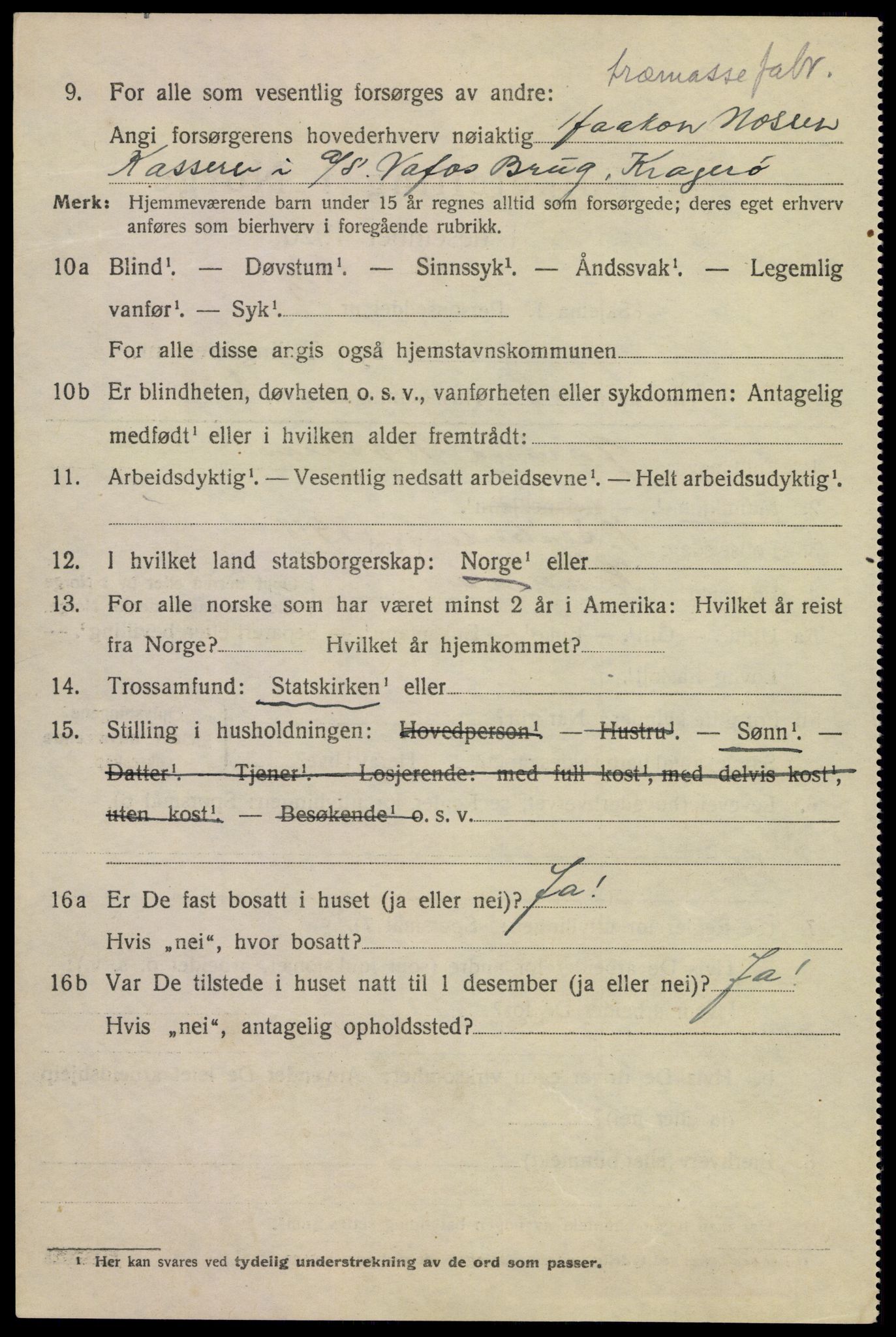 SAKO, Folketelling 1920 for 0801 Kragerø kjøpstad, 1920, s. 5810