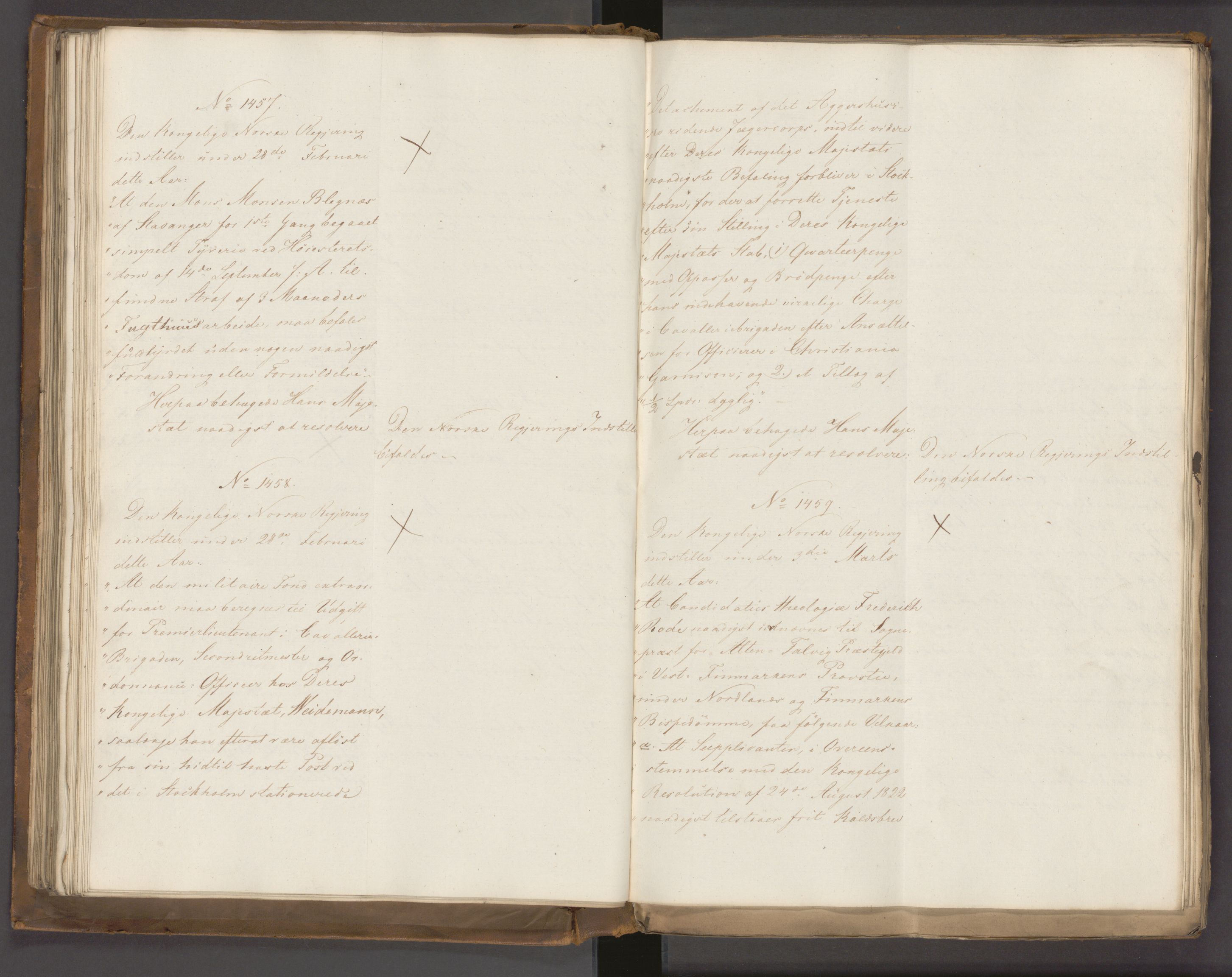 Statsrådssekretariatet, AV/RA-S-1001/A/Ab/L0022: Kgl. res. nr. 1210-1721, 1. halvår, 1826