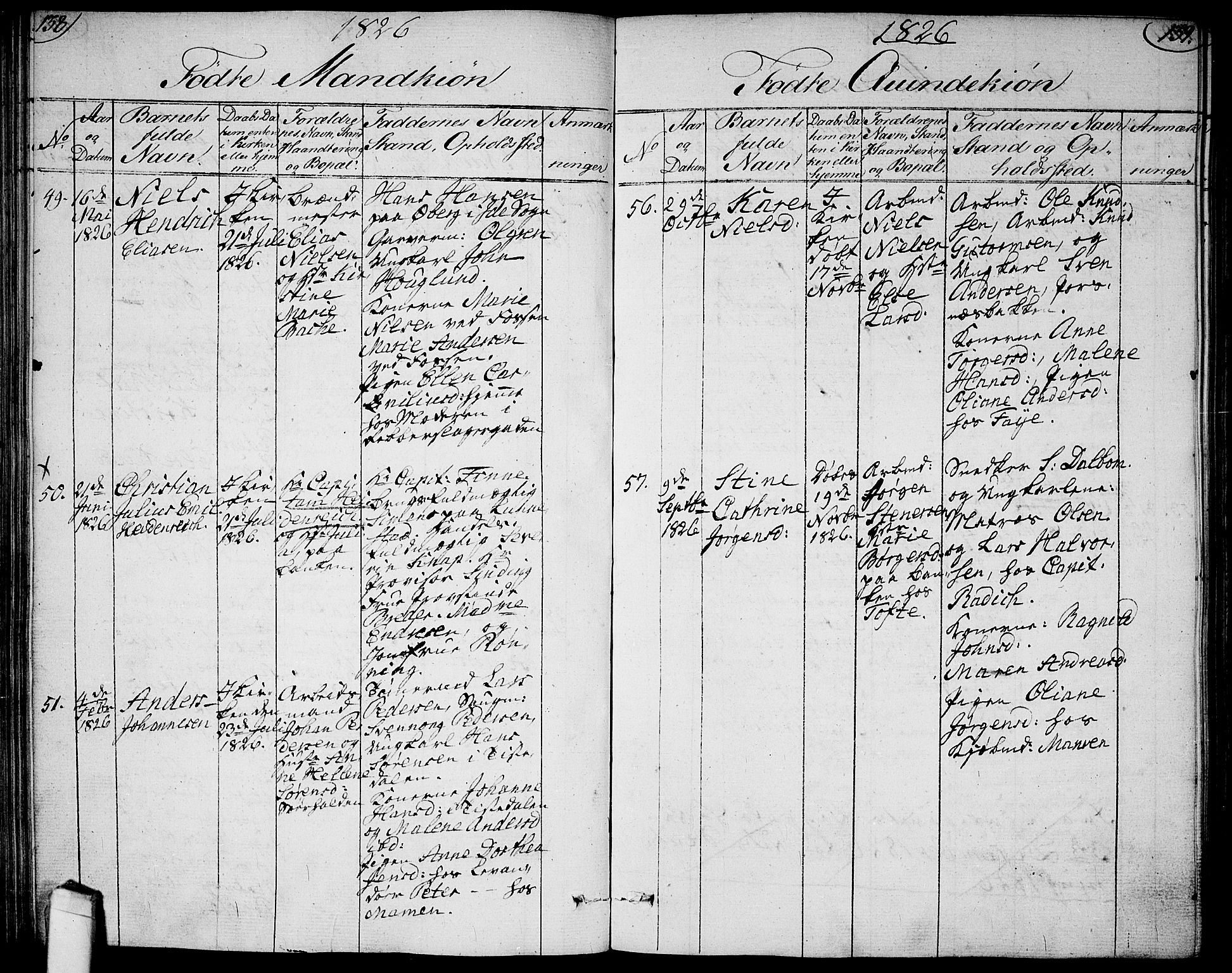 Halden prestekontor Kirkebøker, AV/SAO-A-10909/G/Ga/L0002: Klokkerbok nr. 2, 1821-1834, s. 138-139