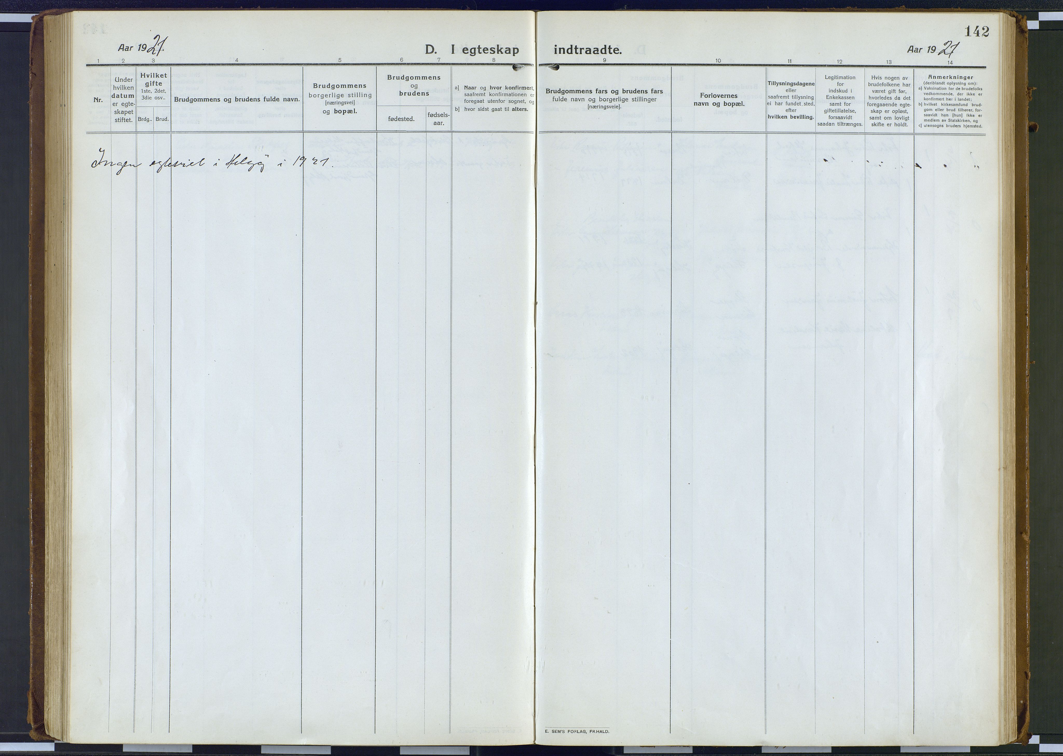 Karlsøy sokneprestembete, AV/SATØ-S-1299/H/Ha/Haa/L0016kirke: Ministerialbok nr. 16, 1916-1934, s. 142