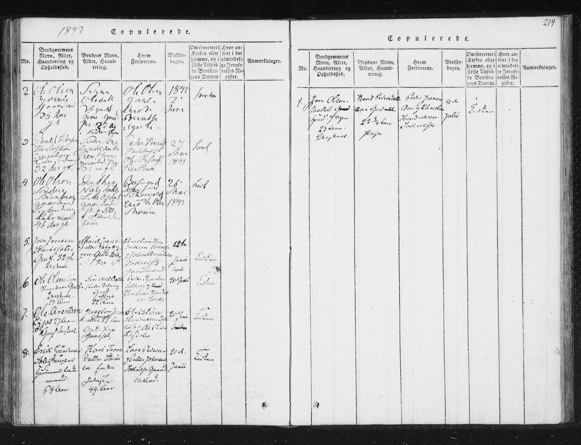 Ministerialprotokoller, klokkerbøker og fødselsregistre - Sør-Trøndelag, SAT/A-1456/689/L1037: Ministerialbok nr. 689A02, 1816-1842, s. 214