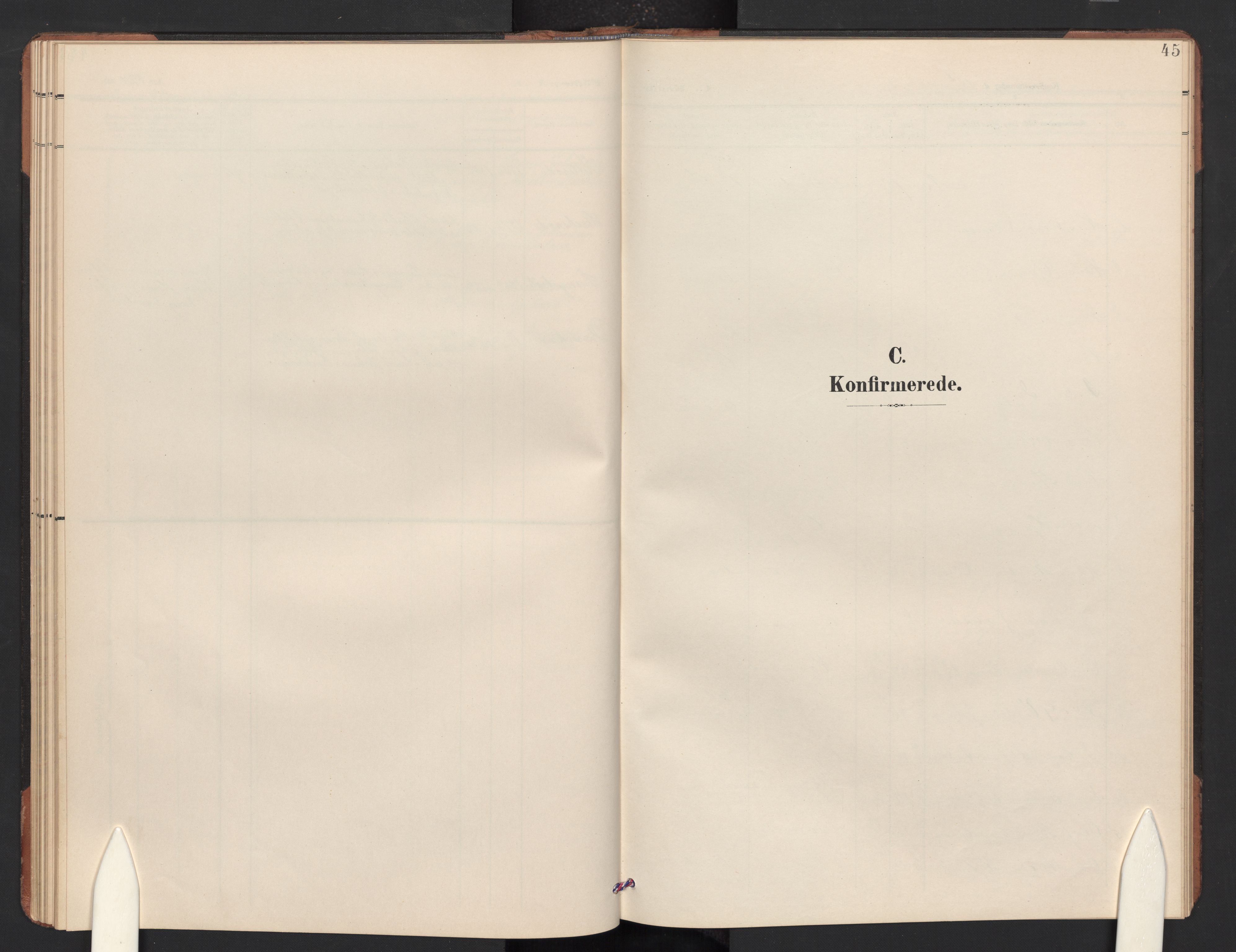 Idd prestekontor Kirkebøker, AV/SAO-A-10911/G/Gc/L0001: Klokkerbok nr. III 1, 1901-1910, s. 45