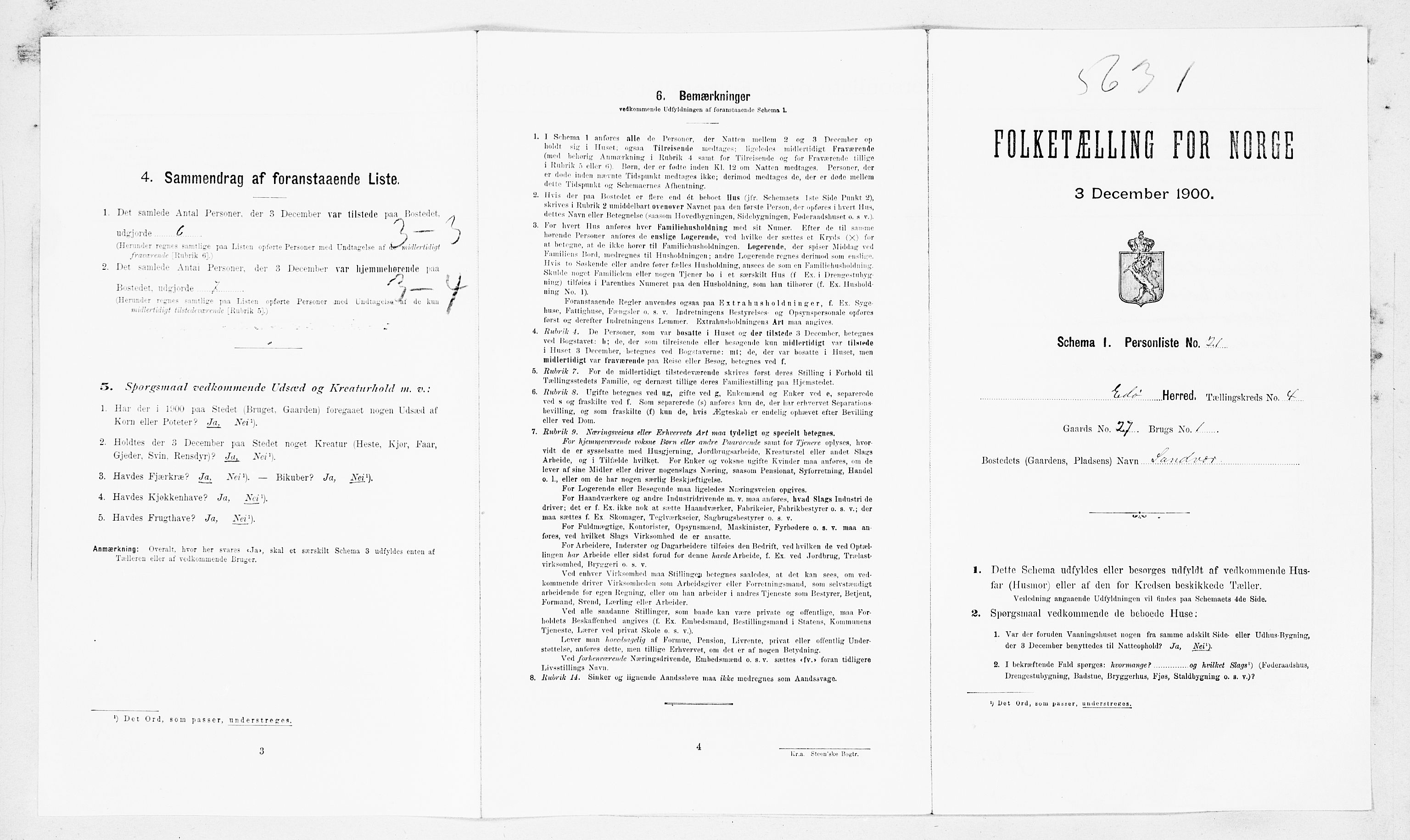 SAT, Folketelling 1900 for 1573 Edøy herred, 1900, s. 338