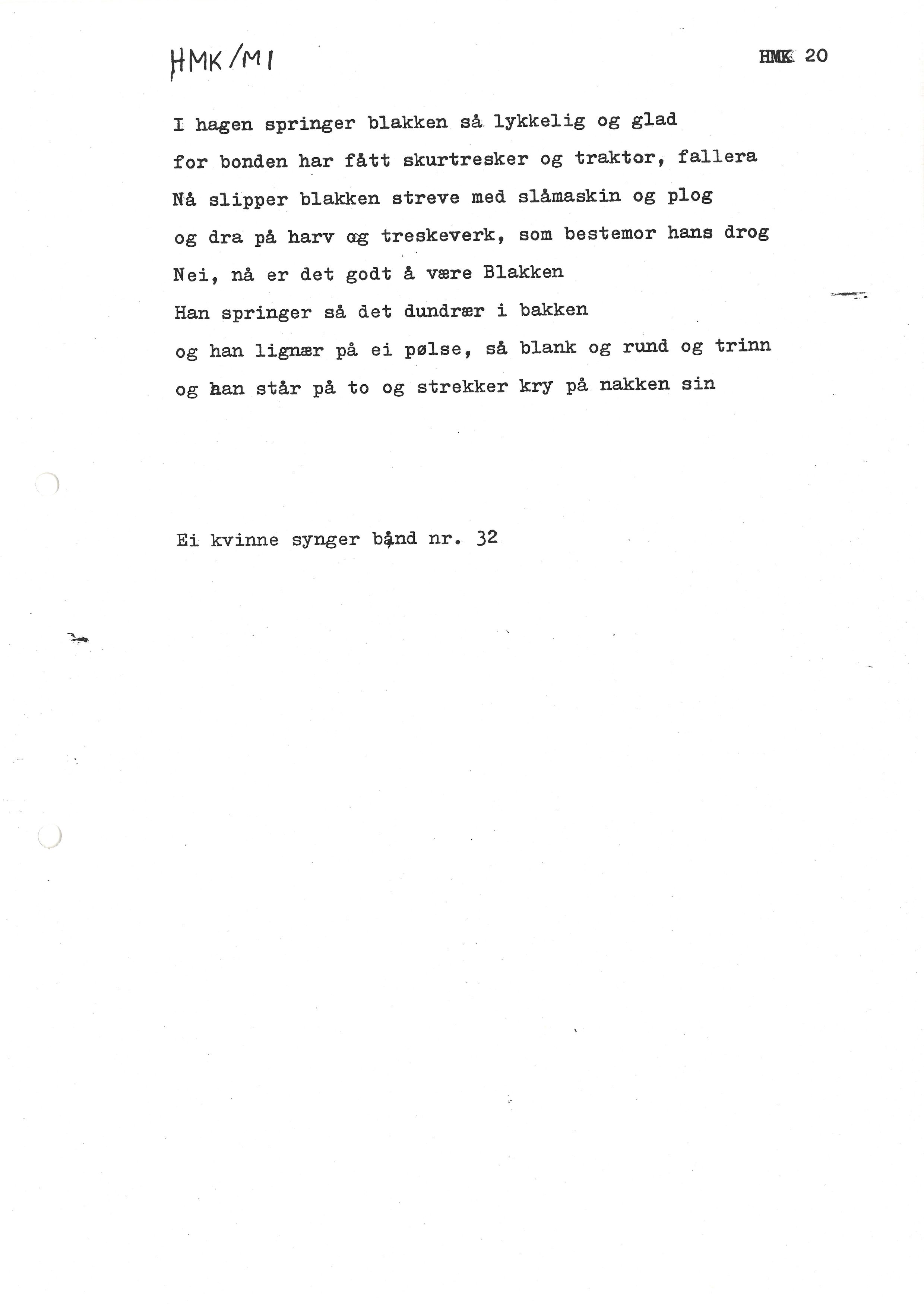 Sa 16 - Folkemusikk fra Vestfold, Gjerdesamlingen, VEMU/A-1868/I/L0001: Informantregister med intervjunedtegnelser, 1979-1986