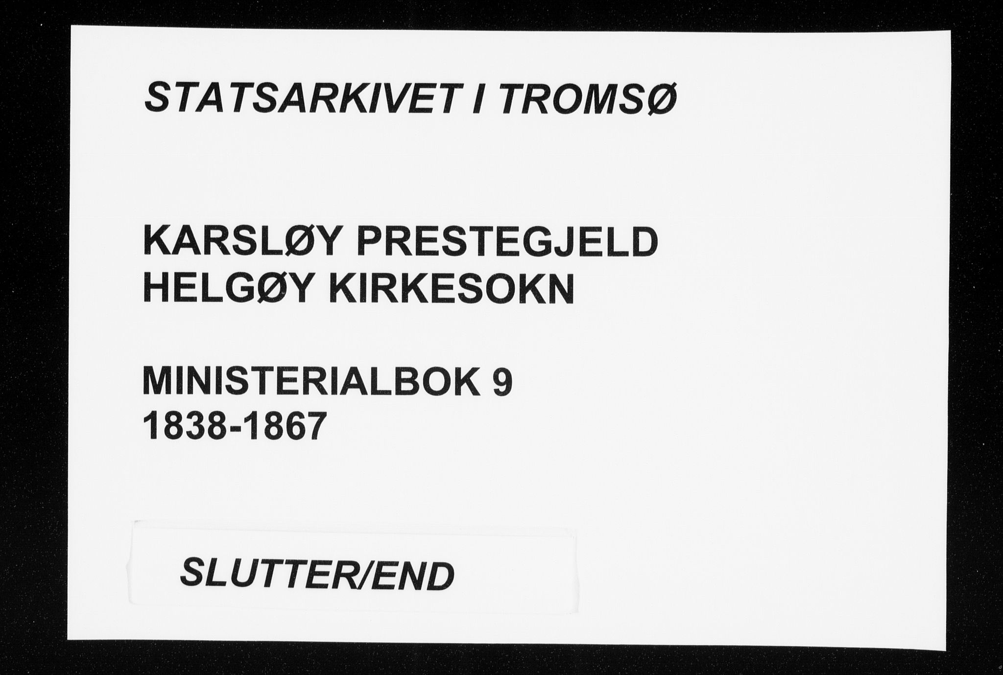 Karlsøy sokneprestembete, AV/SATØ-S-1299/H/Ha/Haa/L0009kirke: Ministerialbok nr. 9, 1838-1867