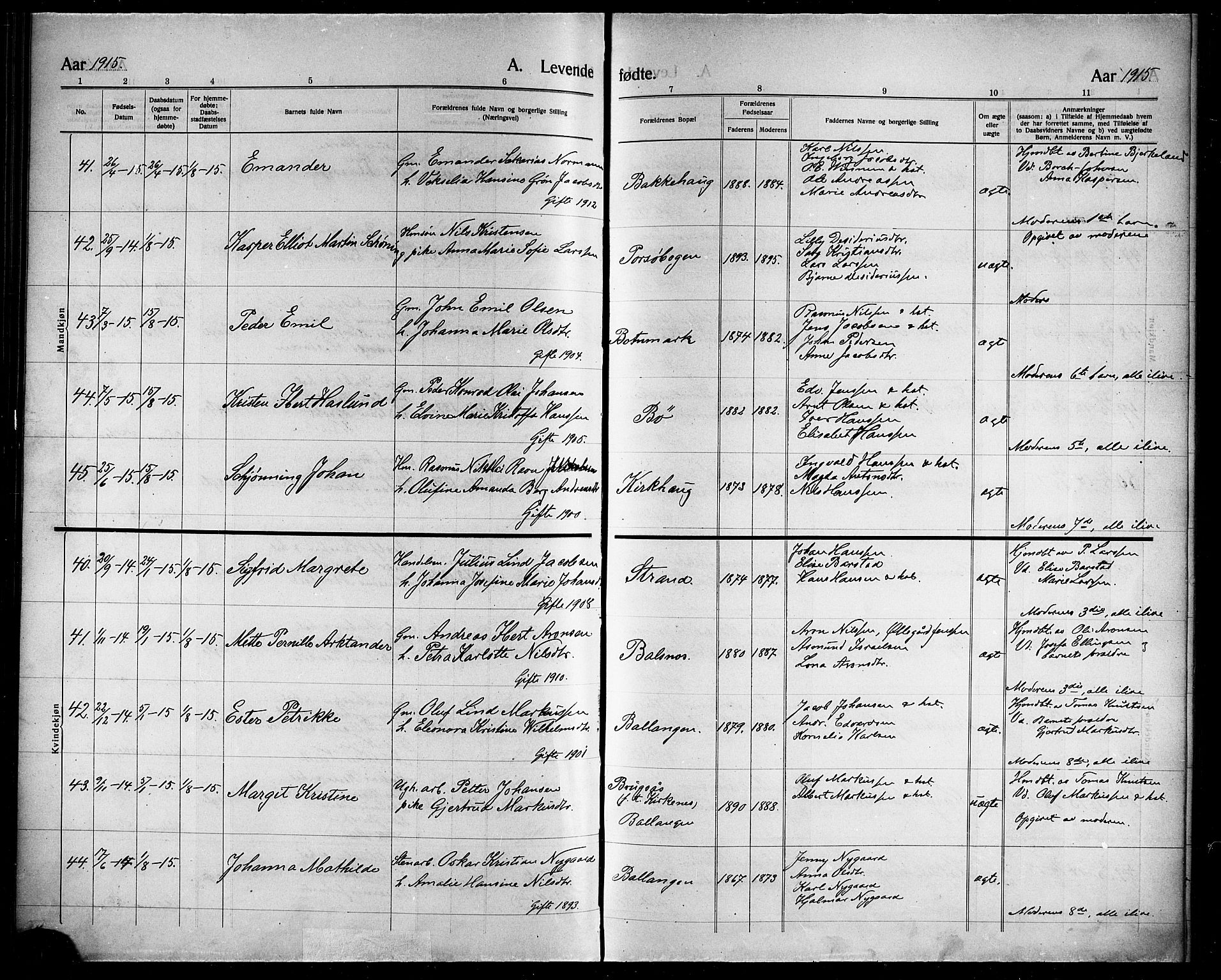 Ministerialprotokoller, klokkerbøker og fødselsregistre - Nordland, AV/SAT-A-1459/863/L0916: Klokkerbok nr. 863C06, 1907-1921