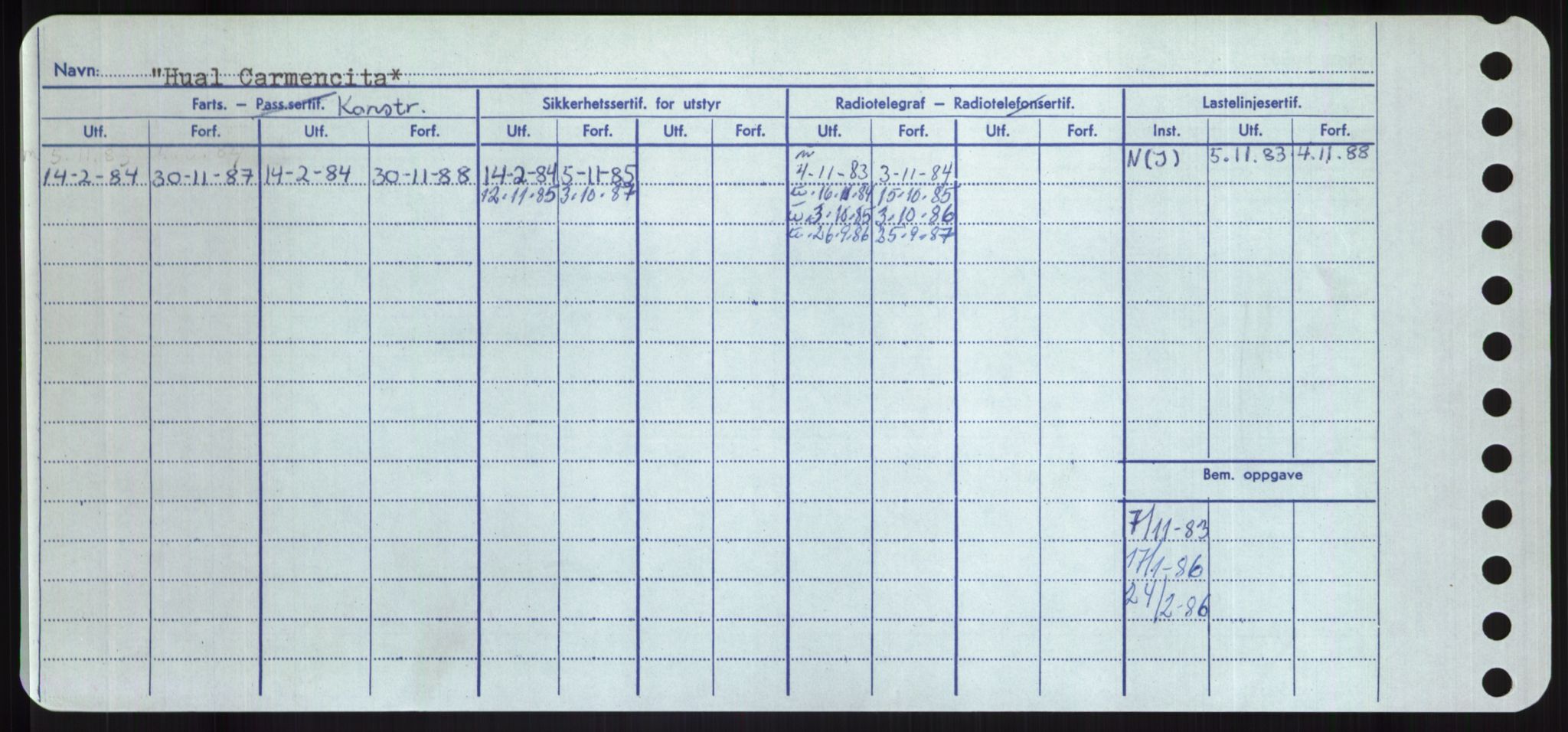 Sjøfartsdirektoratet med forløpere, Skipsmålingen, RA/S-1627/H/Hd/L0017: Fartøy, Holi-Hå, s. 126