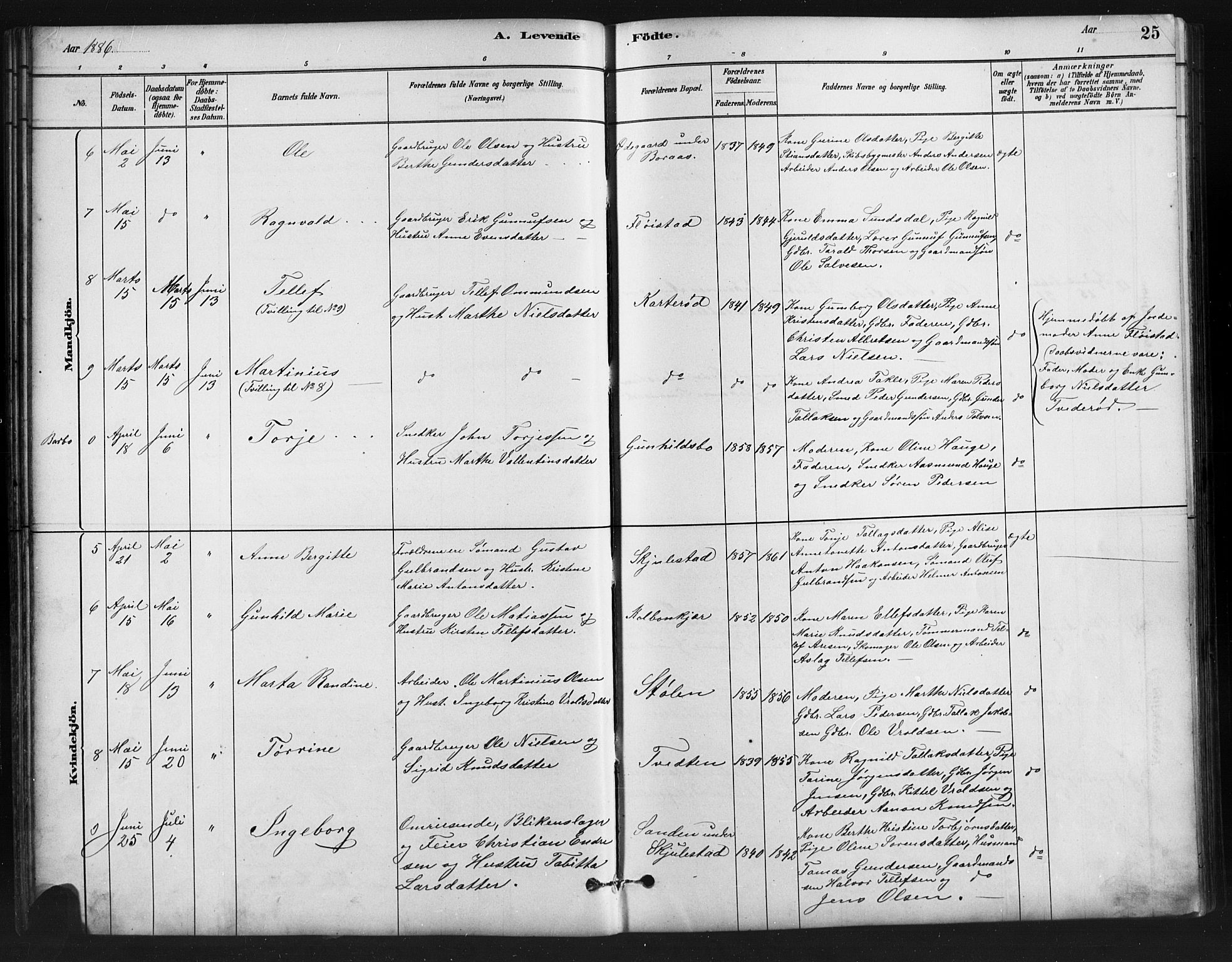 Austre Moland sokneprestkontor, AV/SAK-1111-0001/F/Fb/Fba/L0003: Klokkerbok nr. B 3, 1879-1914, s. 25