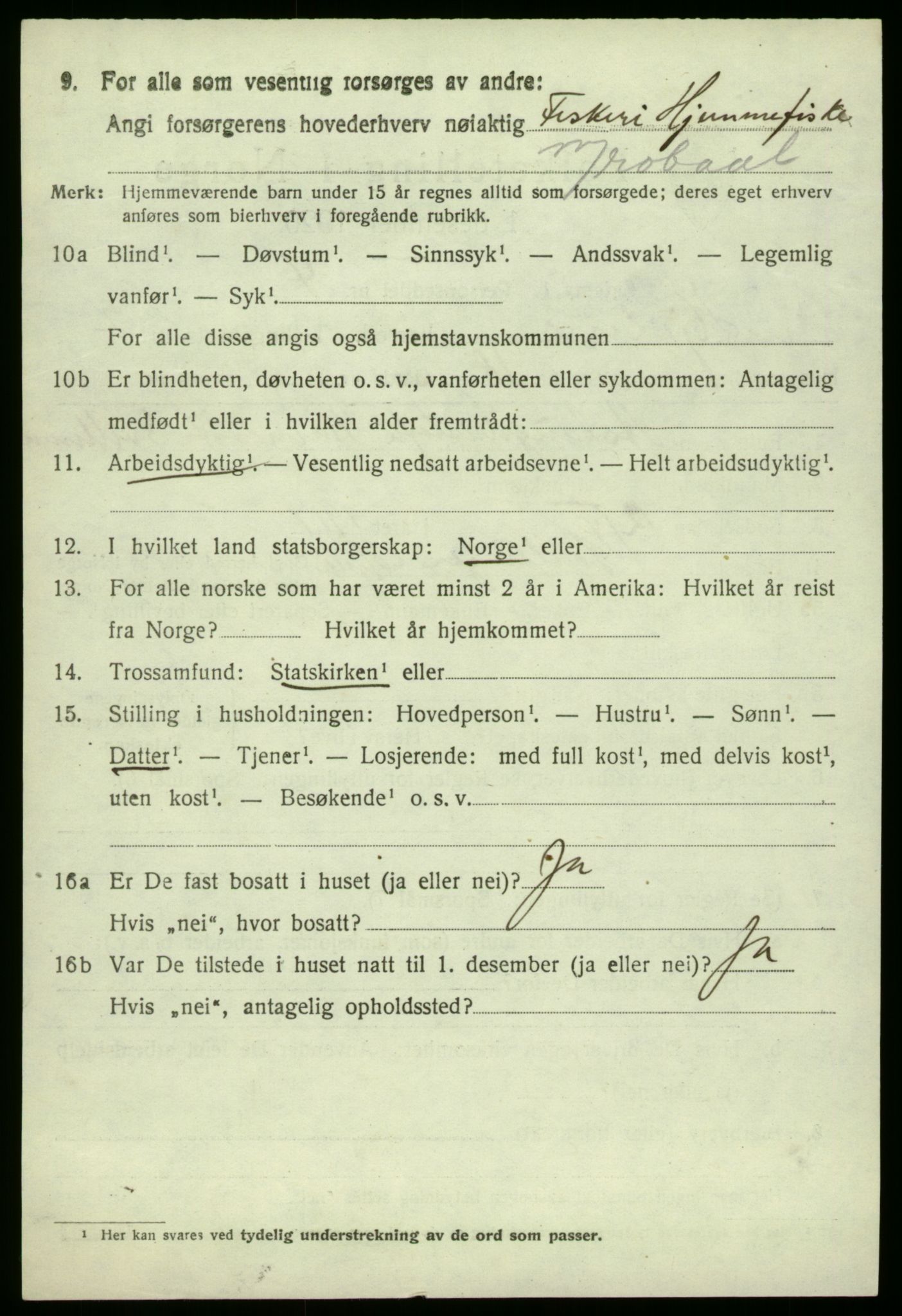 SAB, Folketelling 1920 for 1259 Hjelme herred, 1920, s. 1301