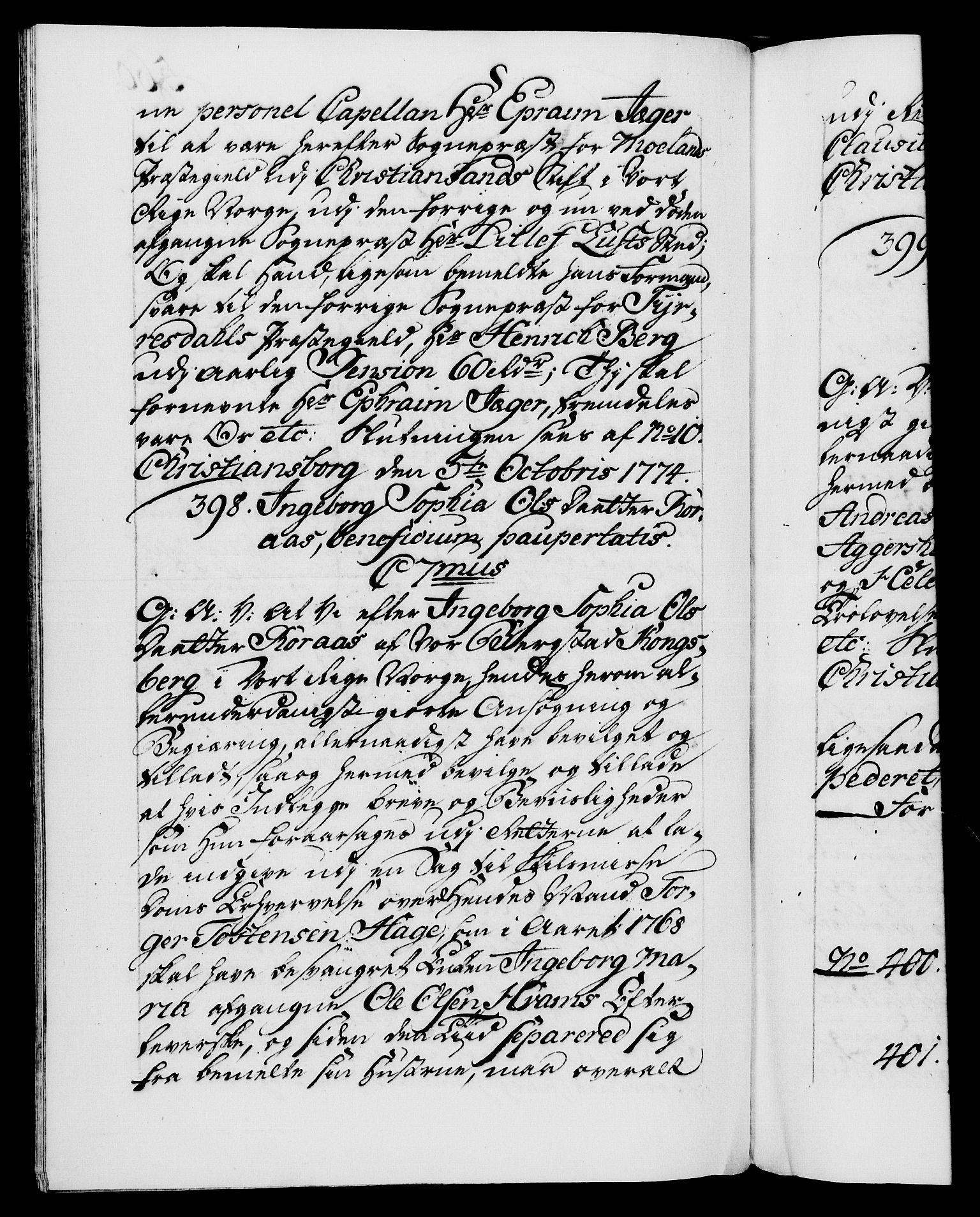 Danske Kanselli 1572-1799, RA/EA-3023/F/Fc/Fca/Fcaa/L0046: Norske registre, 1773-1775, s. 560b