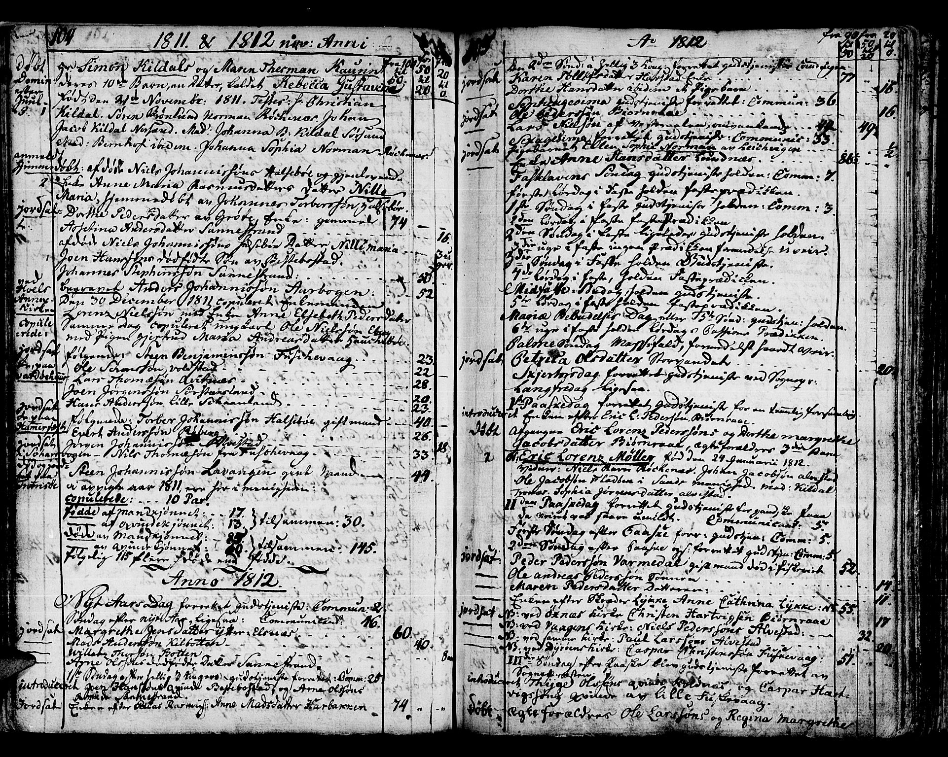 Trondenes sokneprestkontor, AV/SATØ-S-1319/H/Ha/L0005kirke: Ministerialbok nr. 5, 1804-1820, s. 104-105