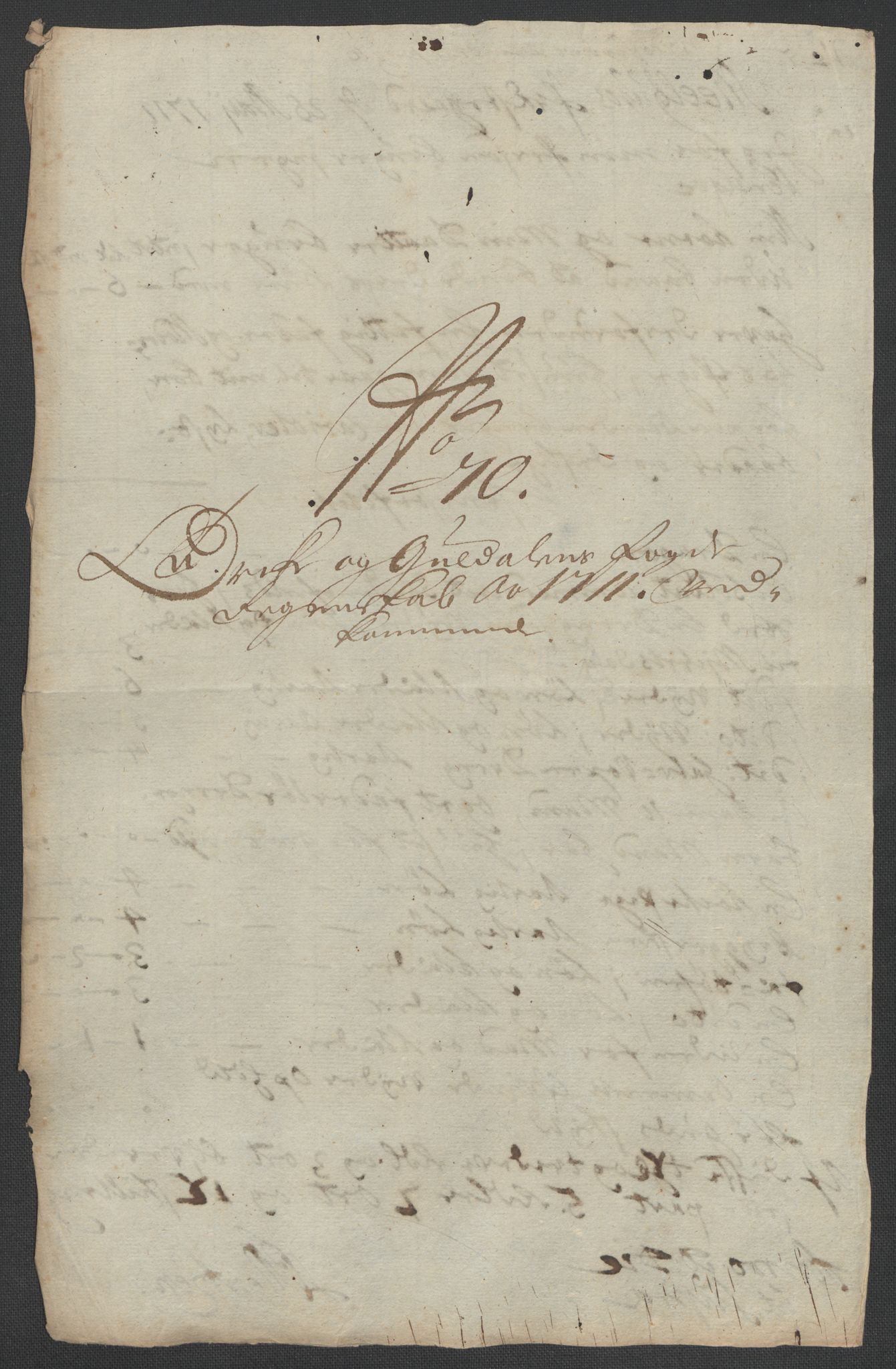 Rentekammeret inntil 1814, Reviderte regnskaper, Fogderegnskap, AV/RA-EA-4092/R60/L3962: Fogderegnskap Orkdal og Gauldal, 1711, s. 216