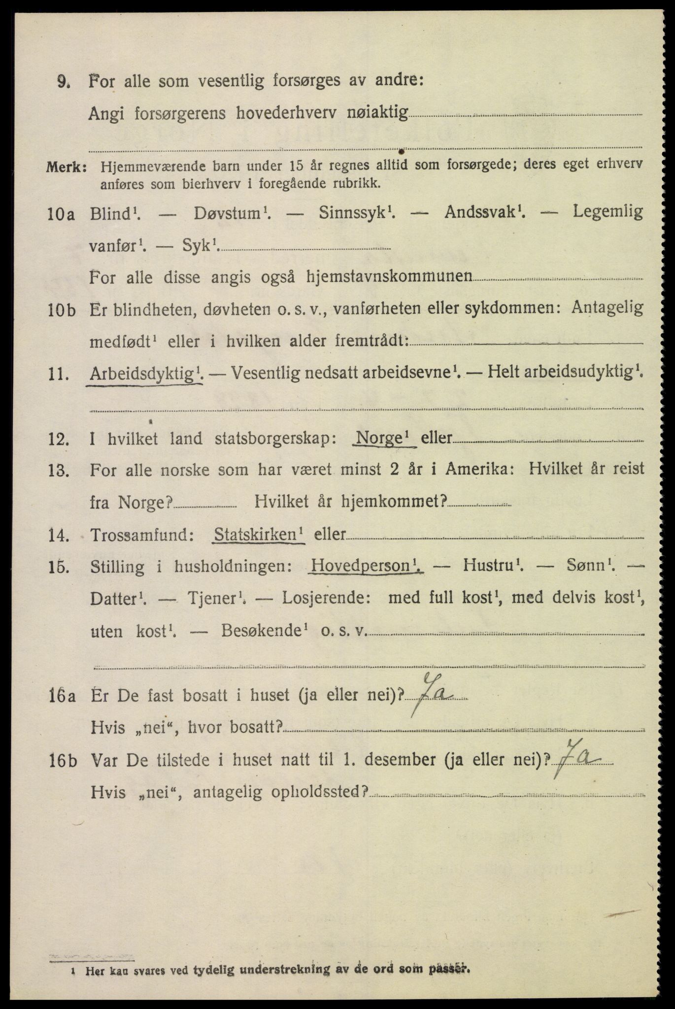 SAK, Folketelling 1920 for 1014 Vennesla herred, 1920, s. 4819