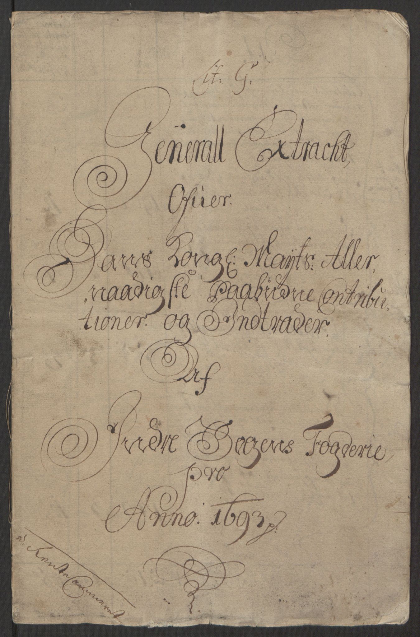 Rentekammeret inntil 1814, Reviderte regnskaper, Fogderegnskap, RA/EA-4092/R52/L3307: Fogderegnskap Sogn, 1693-1694, s. 3