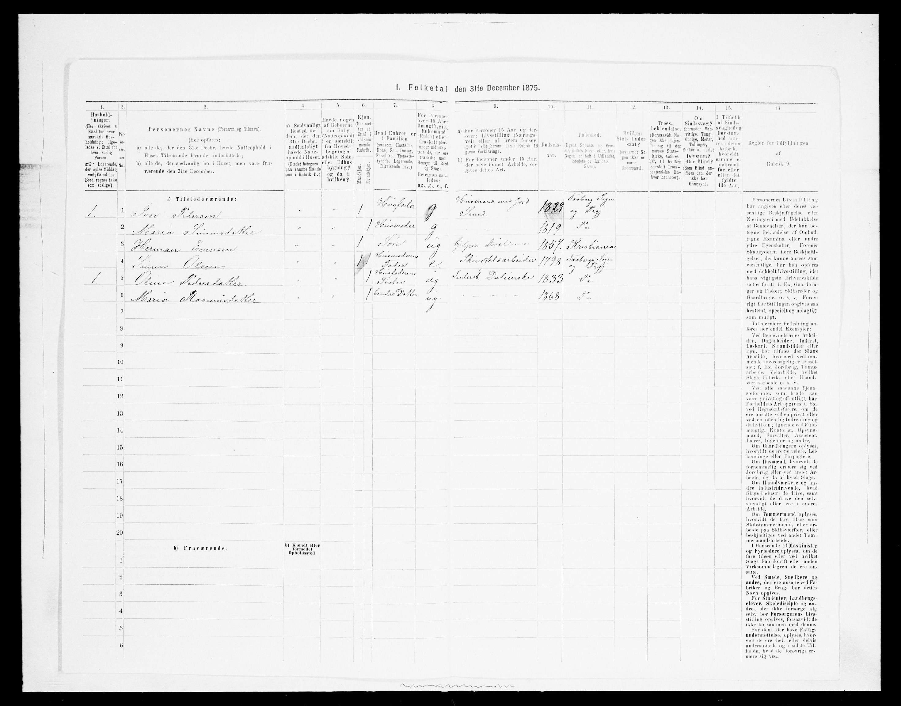 SAH, Folketelling 1875 for 0524L Fåberg prestegjeld, Fåberg sokn og Lillehammer landsokn, 1875, s. 714