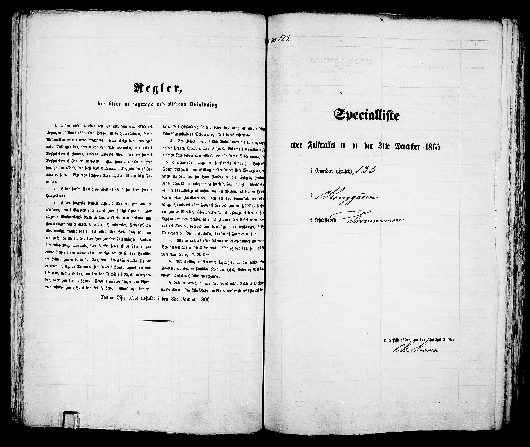 RA, Folketelling 1865 for 0602aB Bragernes prestegjeld i Drammen kjøpstad, 1865, s. 265