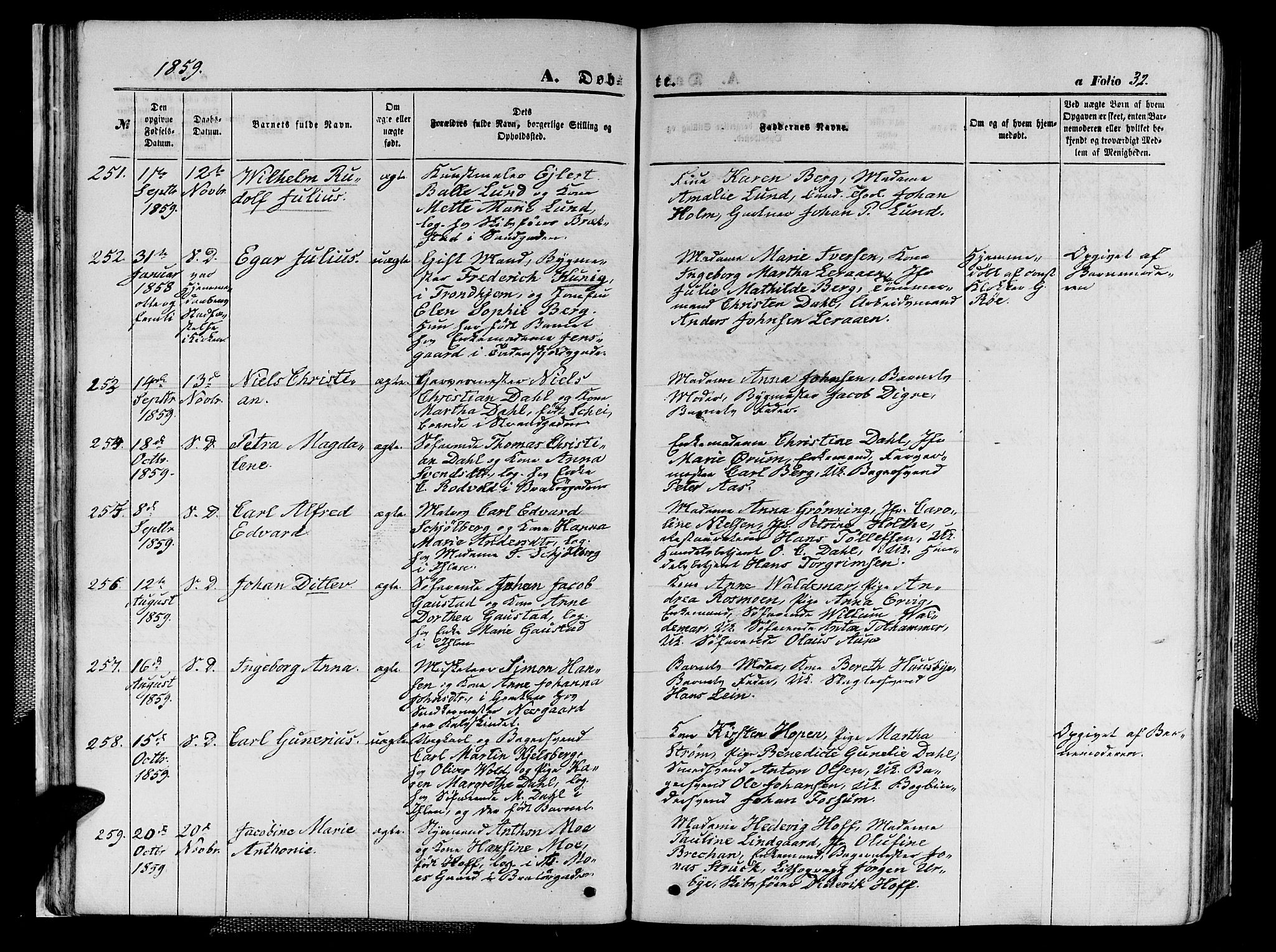 Ministerialprotokoller, klokkerbøker og fødselsregistre - Sør-Trøndelag, AV/SAT-A-1456/602/L0139: Klokkerbok nr. 602C07, 1859-1864, s. 32