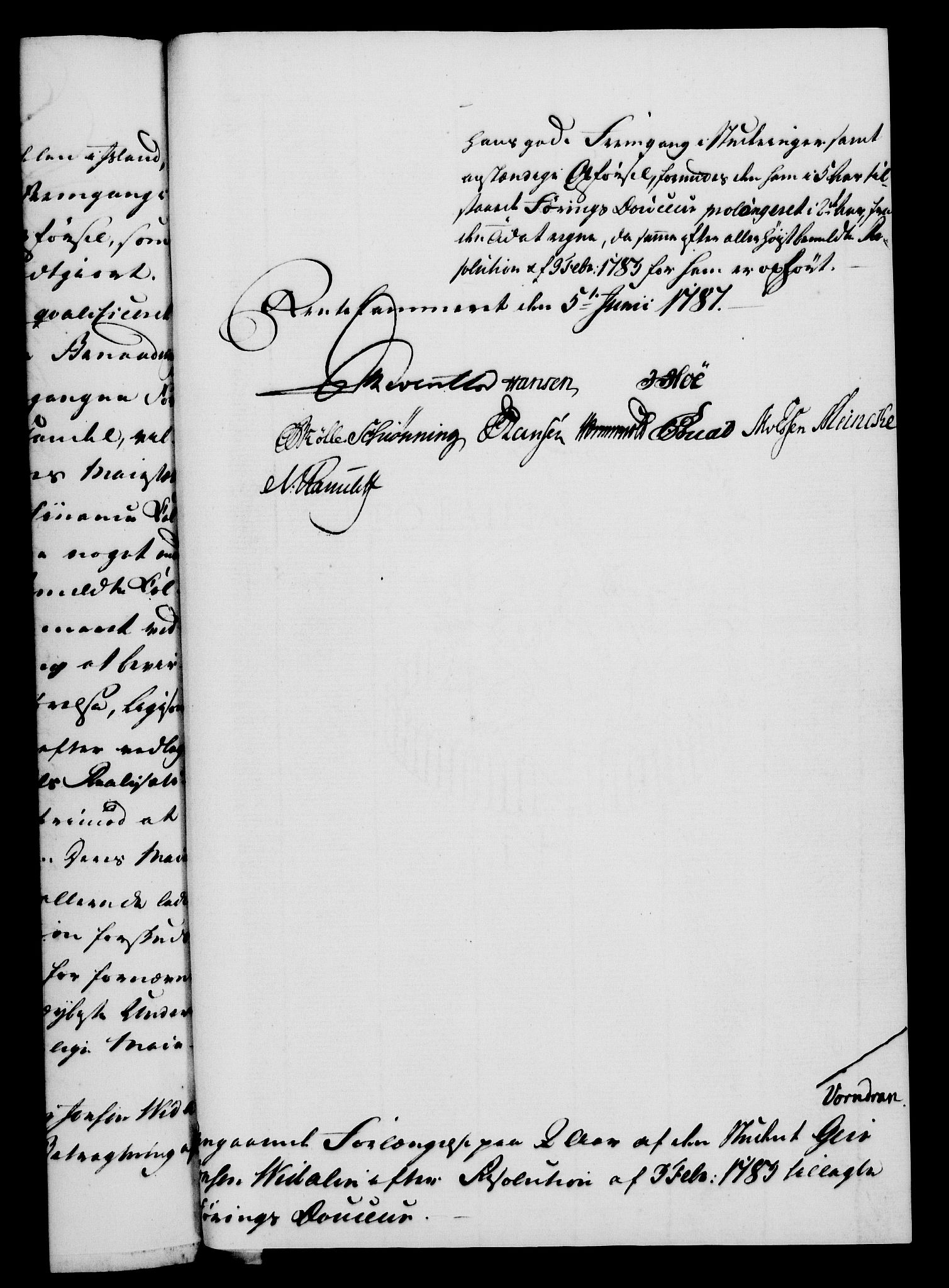 Rentekammeret, Kammerkanselliet, RA/EA-3111/G/Gf/Gfa/L0069: Norsk relasjons- og resolusjonsprotokoll (merket RK 52.69), 1787, s. 454