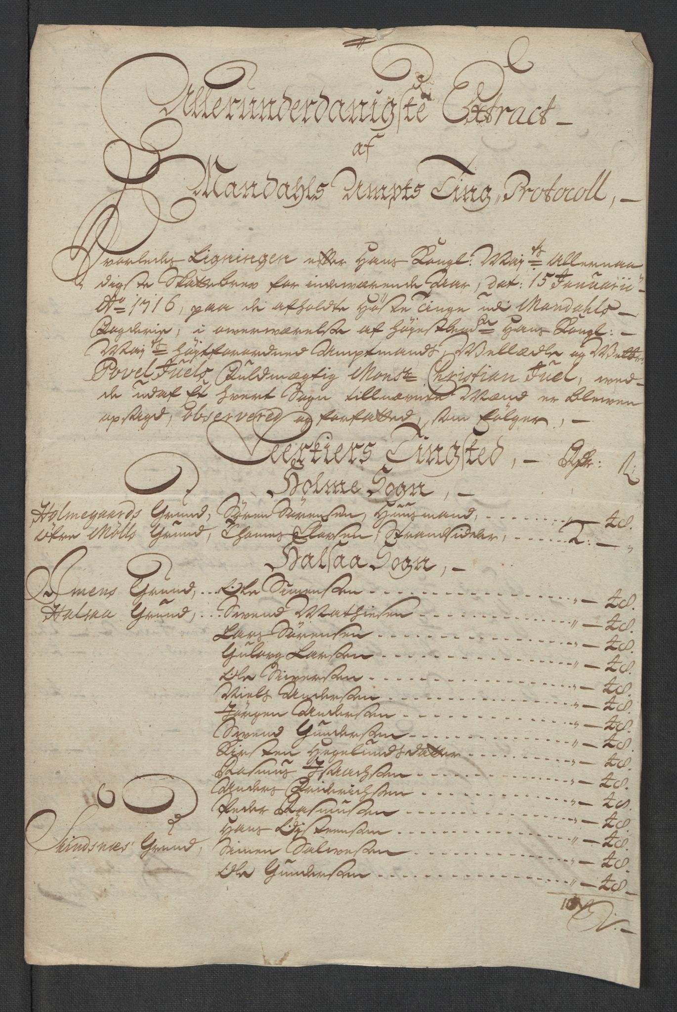 Rentekammeret inntil 1814, Reviderte regnskaper, Fogderegnskap, AV/RA-EA-4092/R43/L2560: Fogderegnskap Lista og Mandal, 1716, s. 72