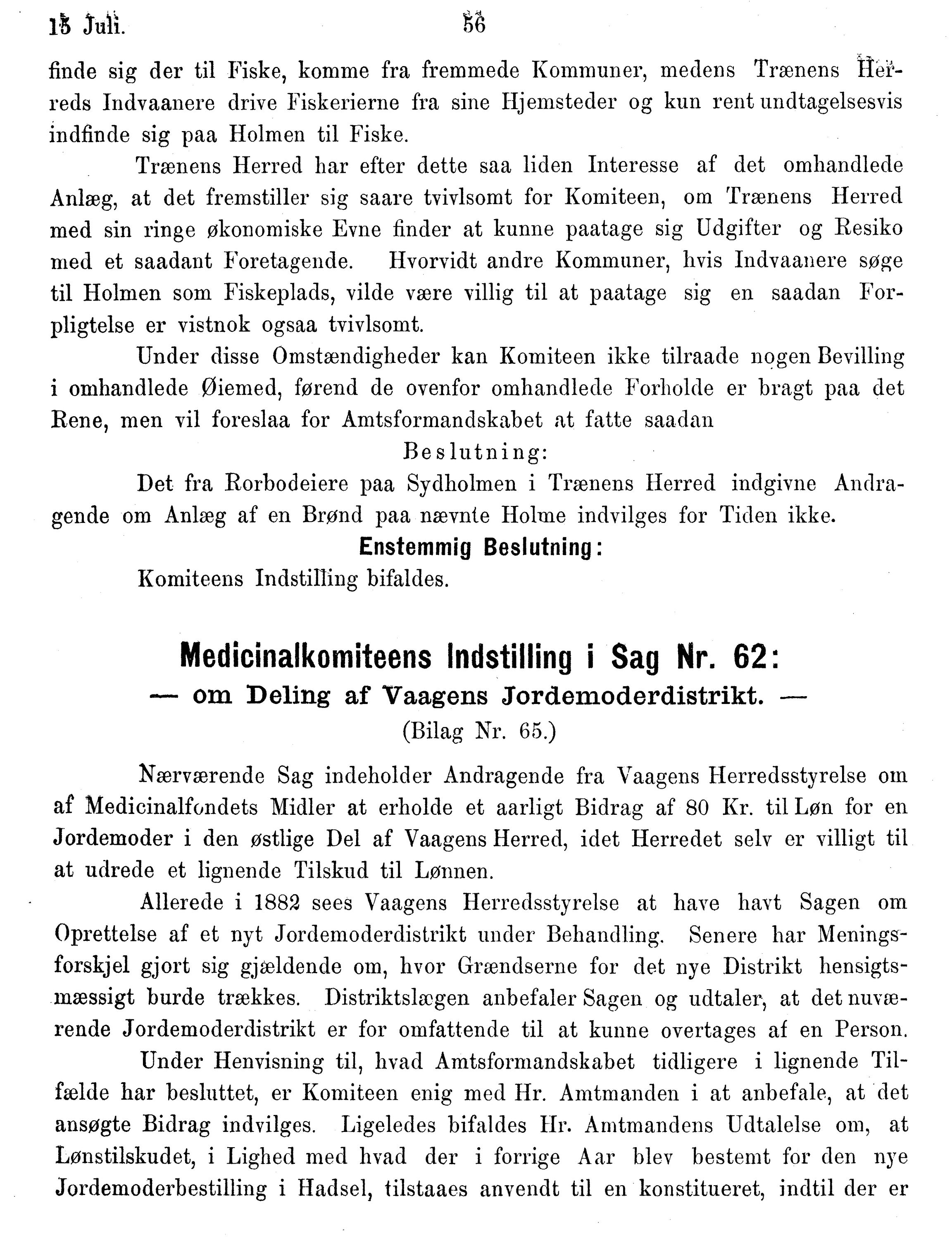 Nordland Fylkeskommune. Fylkestinget, AIN/NFK-17/176/A/Ac/L0014: Fylkestingsforhandlinger 1881-1885, 1881-1885