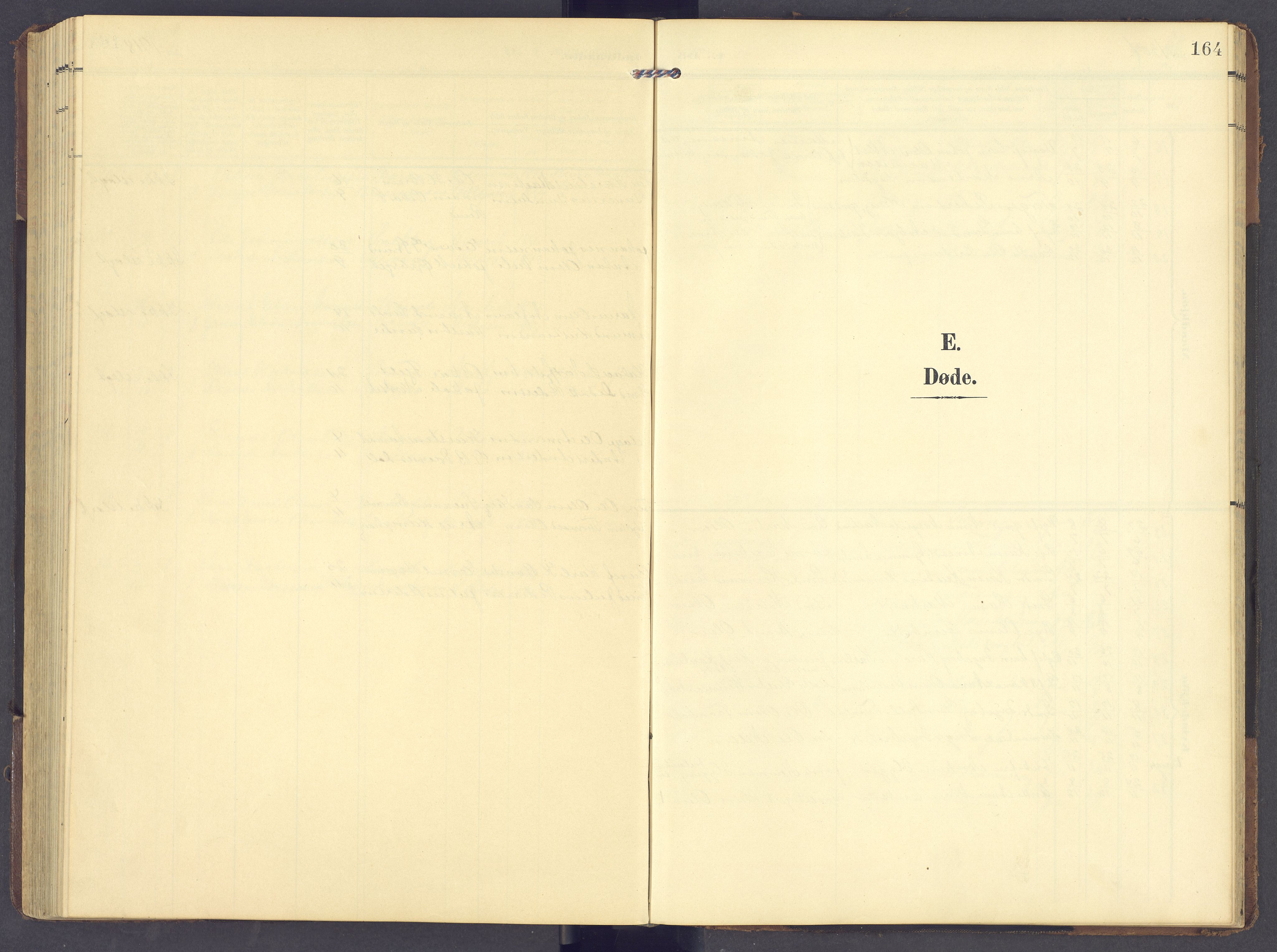 Brandval prestekontor, SAH/PREST-034/H/Ha/Hab/L0003: Klokkerbok nr. 3, 1904-1917, s. 164