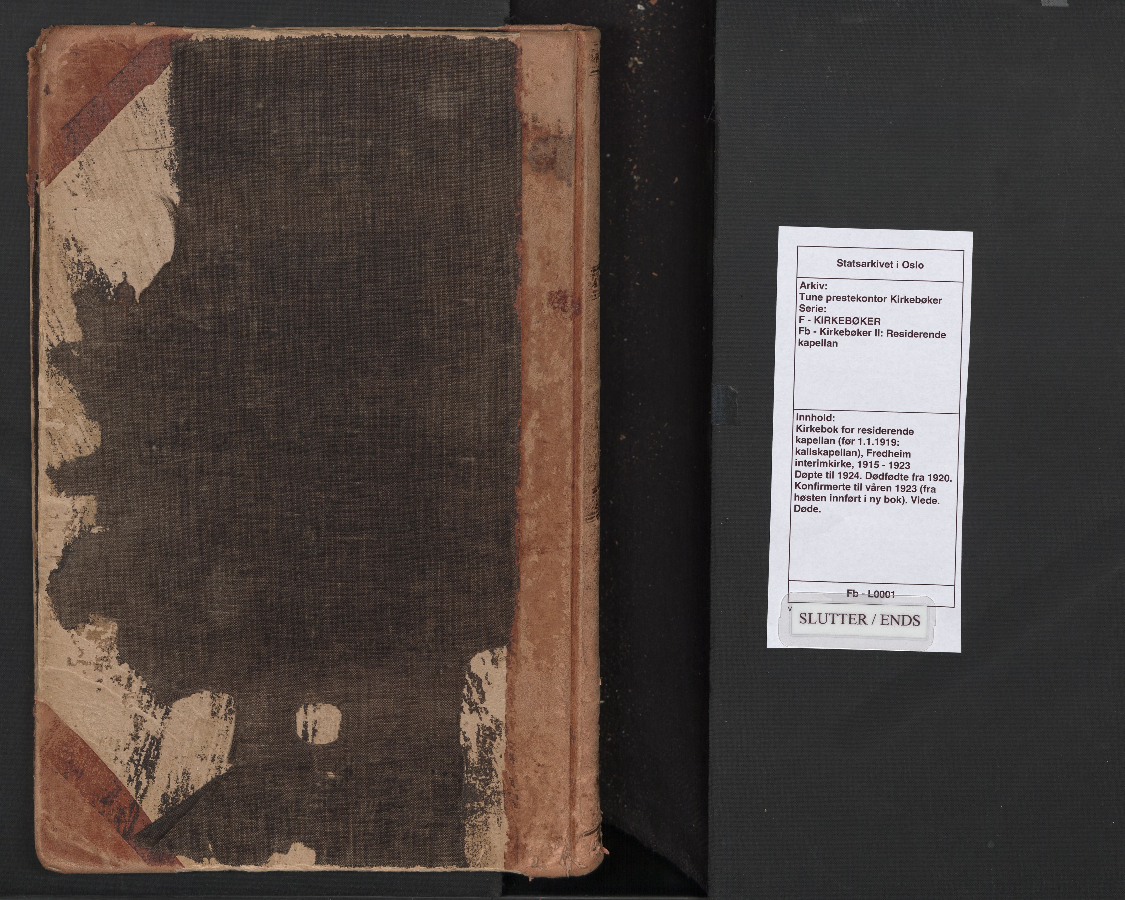 Tune prestekontor Kirkebøker, AV/SAO-A-2007/F/Fb/L0001: Residerende kapellans bok nr. 1, 1915-1923