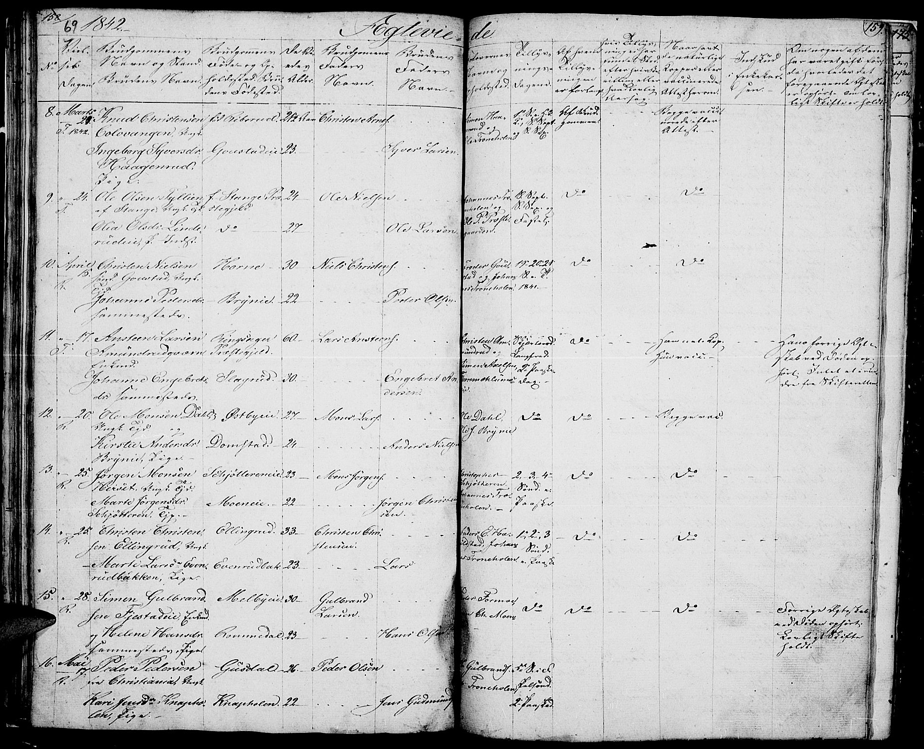 Romedal prestekontor, AV/SAH-PREST-004/L/L0008: Klokkerbok nr. 8, 1837-1844, s. 69