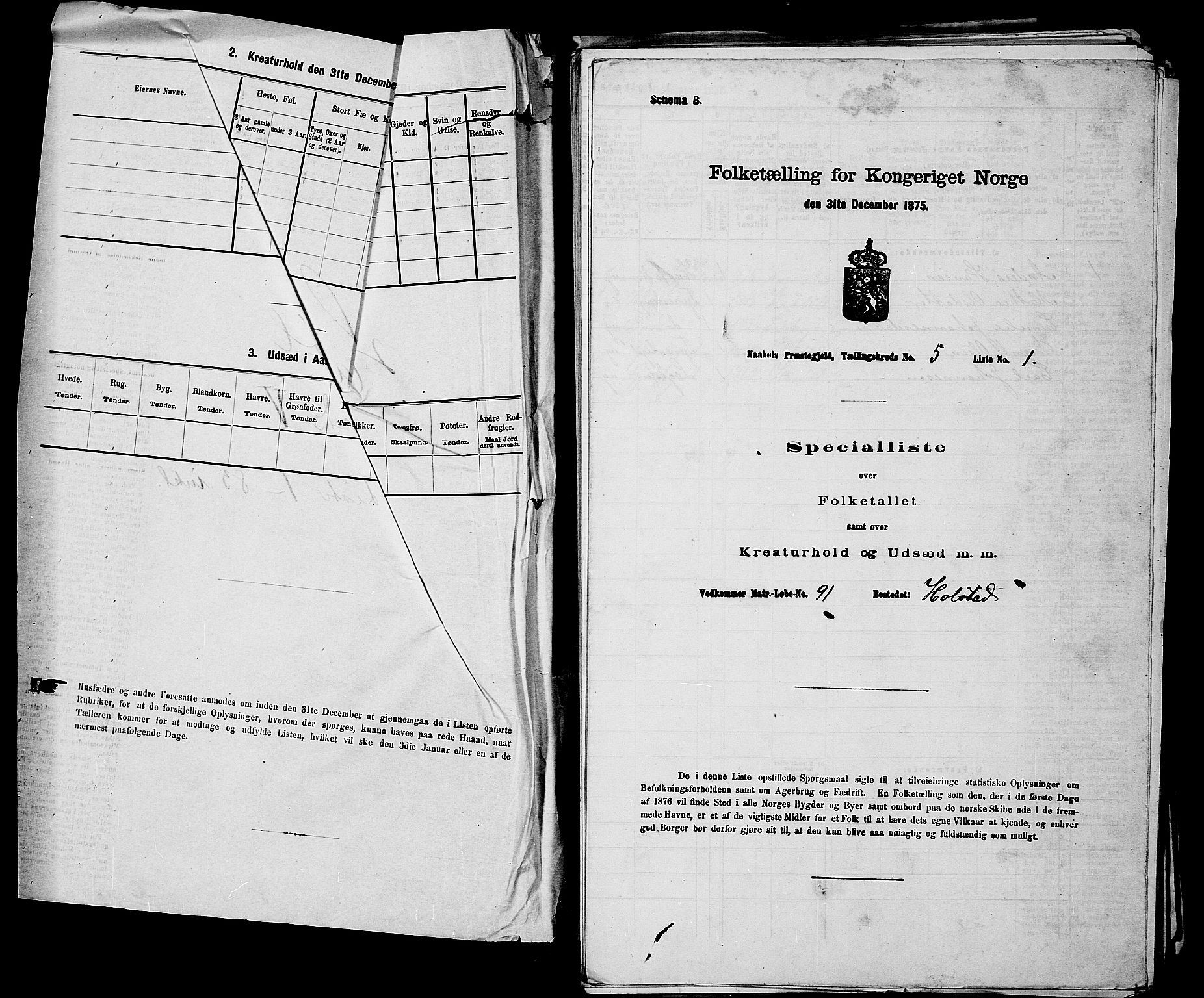 RA, Folketelling 1875 for 0138P Hobøl prestegjeld, 1875, s. 742