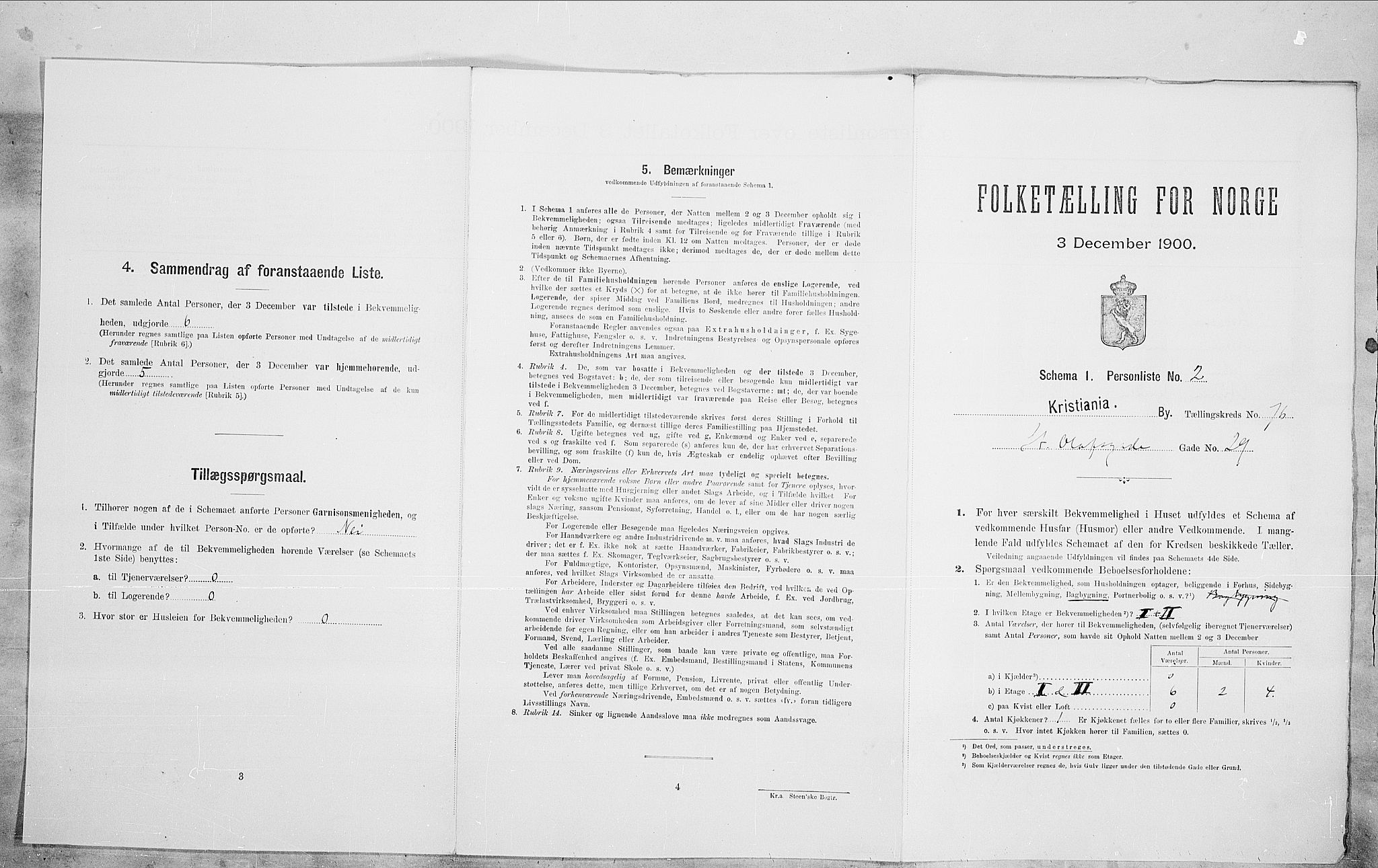 SAO, Folketelling 1900 for 0301 Kristiania kjøpstad, 1900, s. 90071