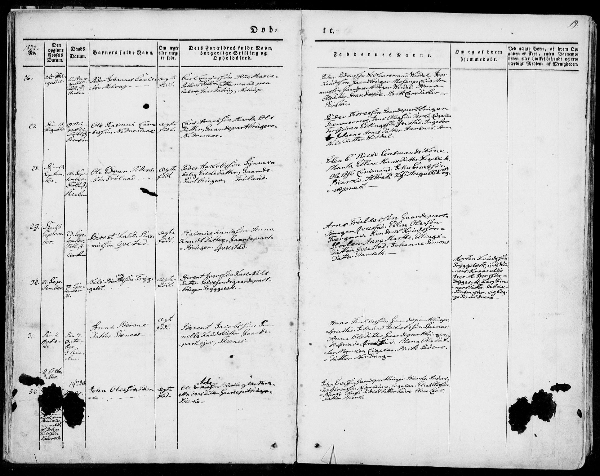 Ministerialprotokoller, klokkerbøker og fødselsregistre - Møre og Romsdal, AV/SAT-A-1454/515/L0208: Ministerialbok nr. 515A04, 1830-1846, s. 19