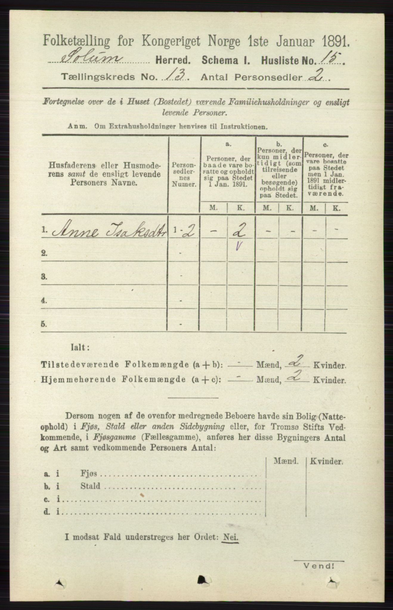 RA, Folketelling 1891 for 0818 Solum herred, 1891, s. 6017