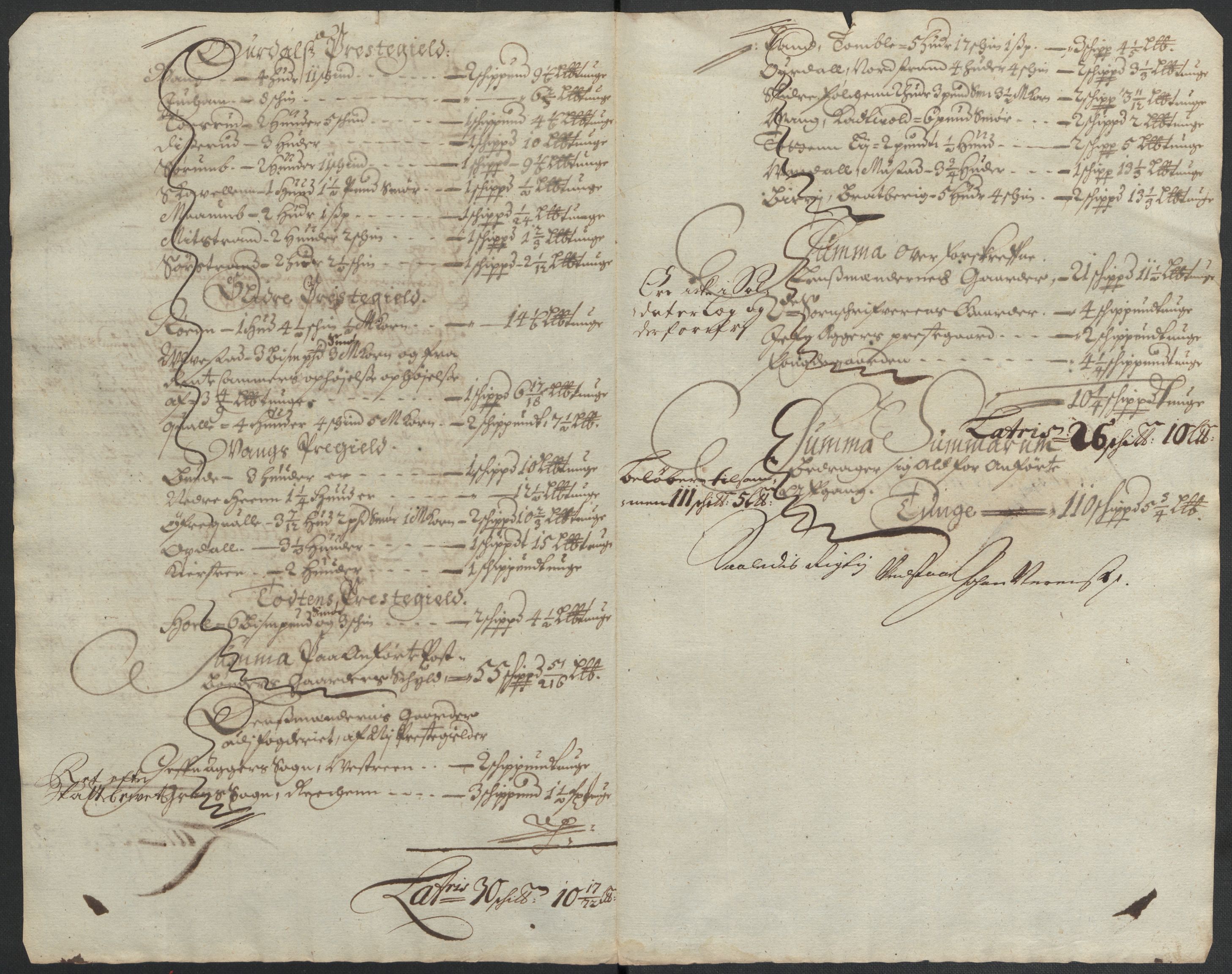 Rentekammeret inntil 1814, Reviderte regnskaper, Fogderegnskap, AV/RA-EA-4092/R18/L1300: Fogderegnskap Hadeland, Toten og Valdres, 1702, s. 415