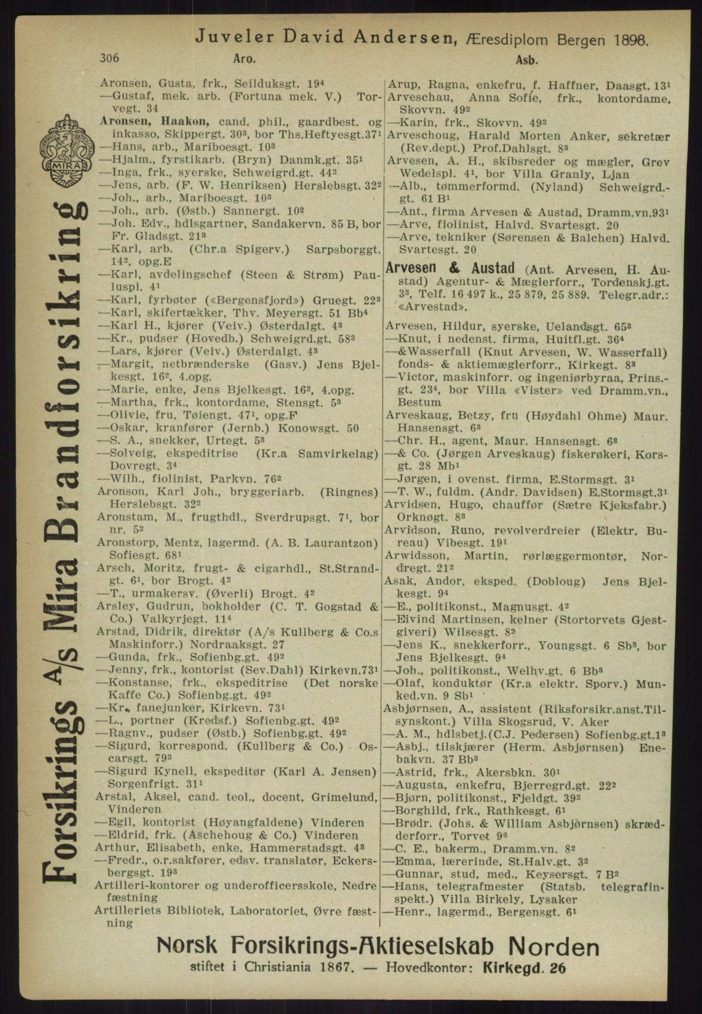 Kristiania/Oslo adressebok, PUBL/-, 1918, s. 331