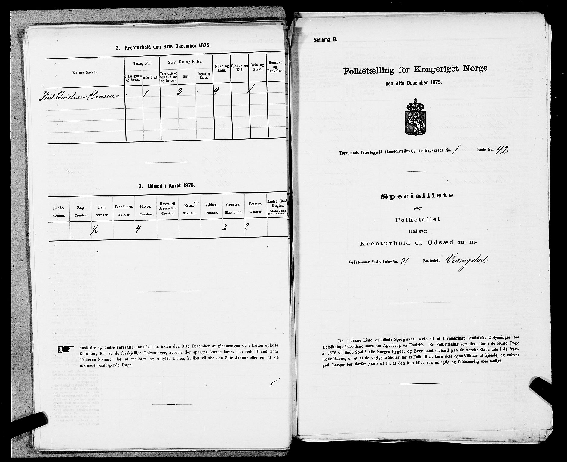 SAST, Folketelling 1875 for 1152L Torvastad prestegjeld, Torvastad sokn, Skåre sokn og Utsira sokn, 1875, s. 145