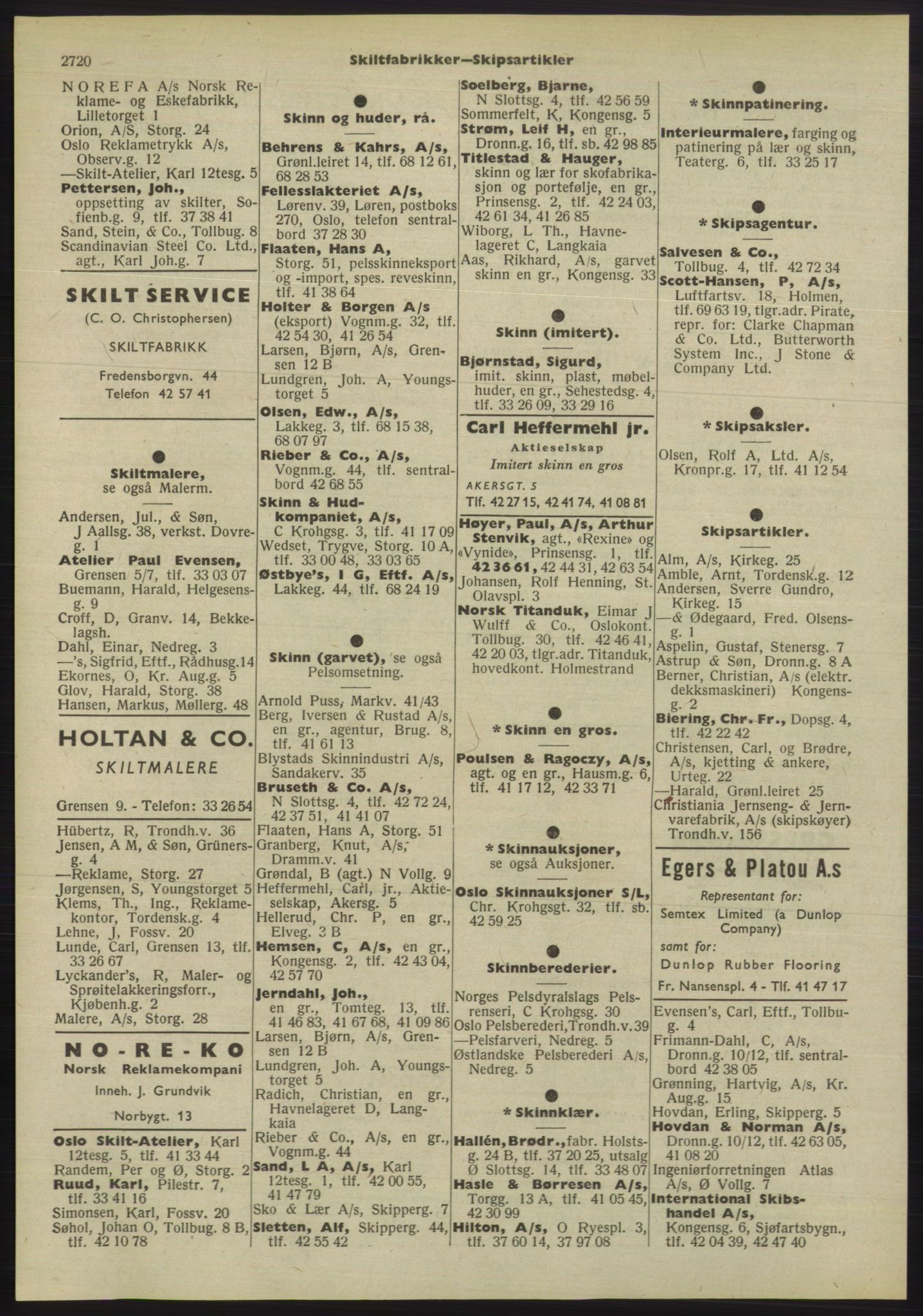 Kristiania/Oslo adressebok, PUBL/-, 1955, s. 2720