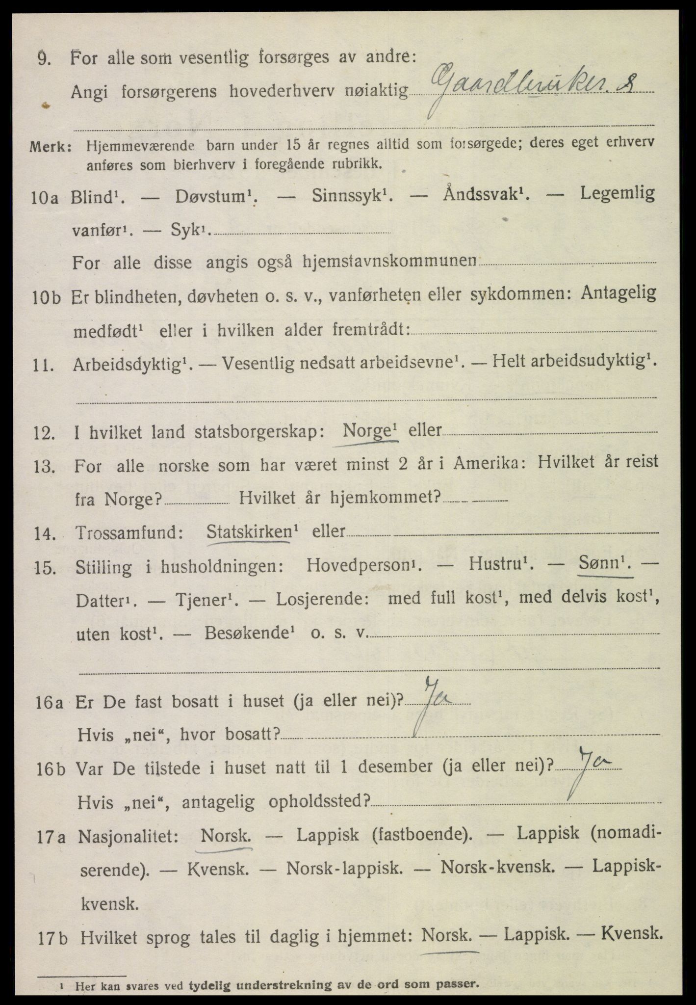 SAT, Folketelling 1920 for 1718 Leksvik herred, 1920, s. 4203