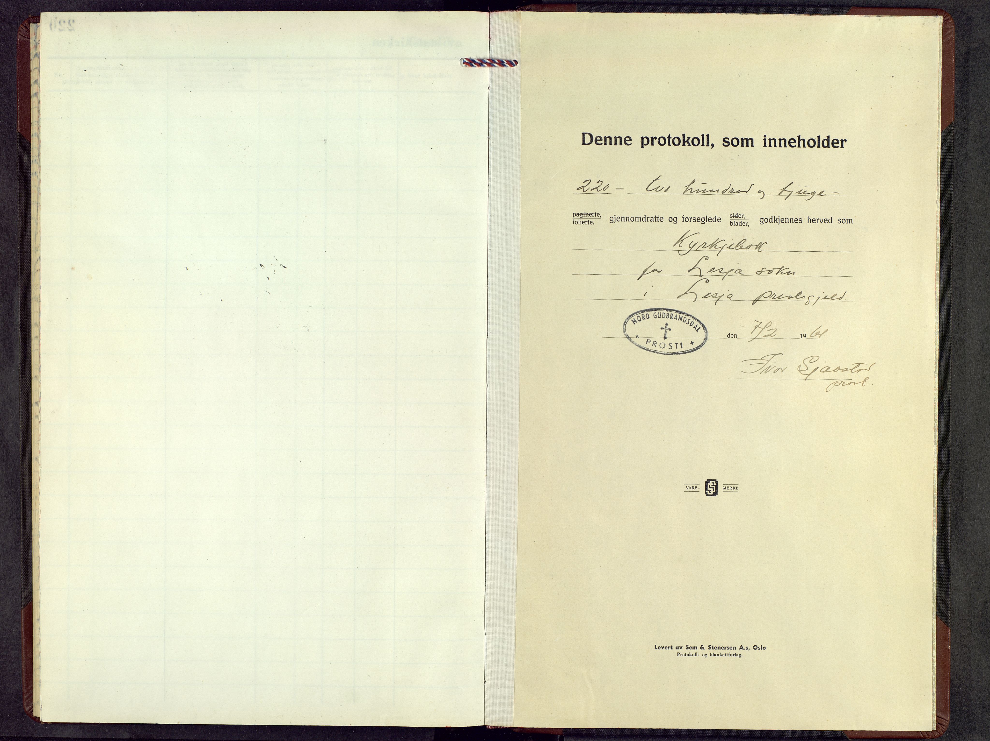 Lesja prestekontor, AV/SAH-PREST-068/H/Ha/Hab/L0012: Klokkerbok nr. 12, 1961-1968