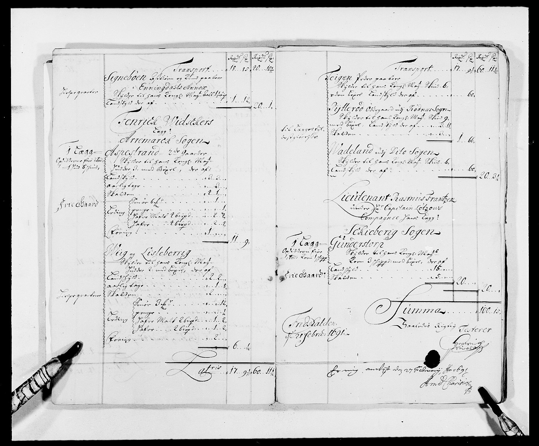 Rentekammeret inntil 1814, Reviderte regnskaper, Fogderegnskap, AV/RA-EA-4092/R01/L0010: Fogderegnskap Idd og Marker, 1690-1691, s. 47