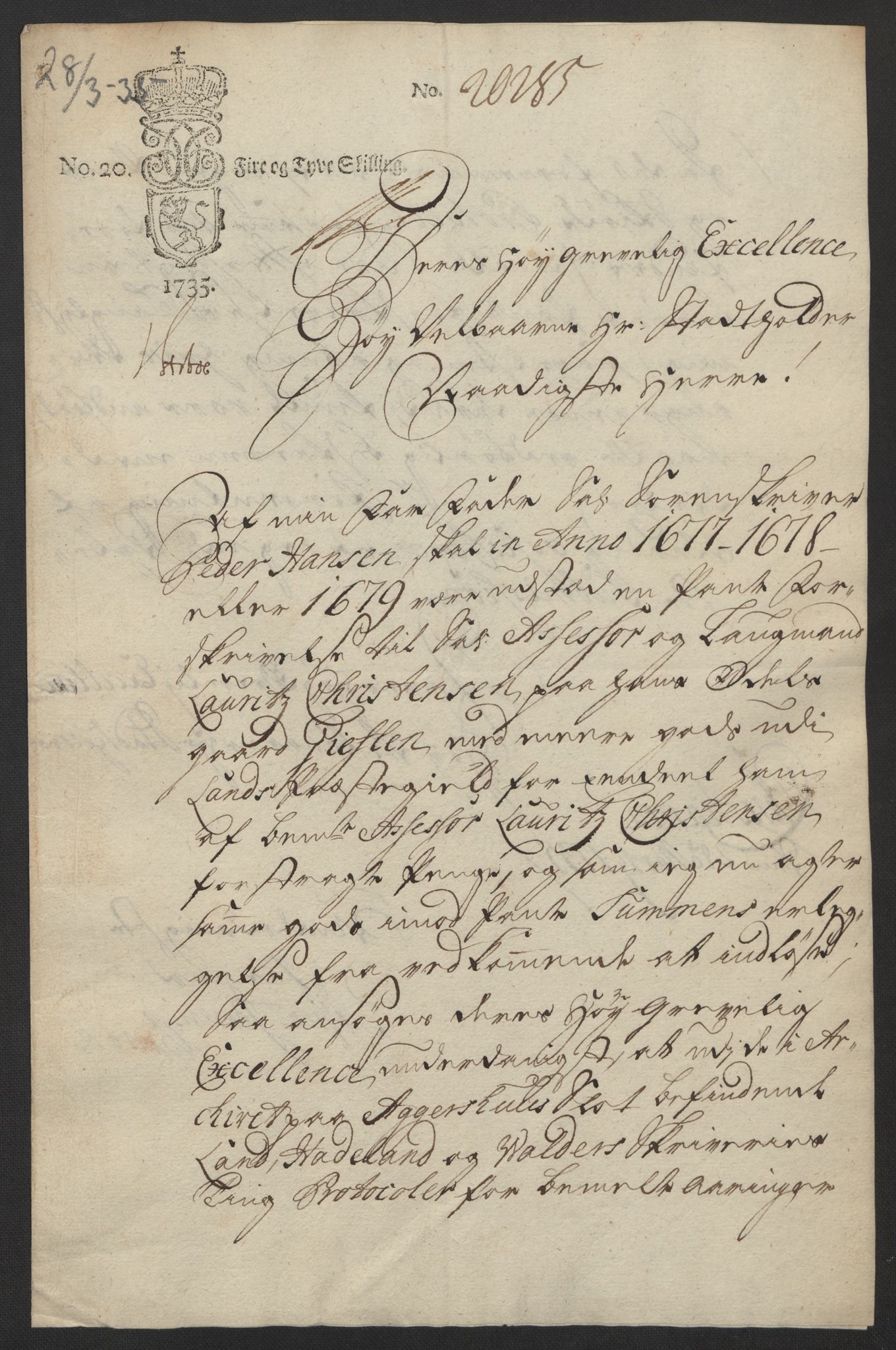 Stattholderembetet 1572-1771, AV/RA-EA-2870/Ef/L0108: Brev fra embetsmenn og andre, 1735-1736, s. 21